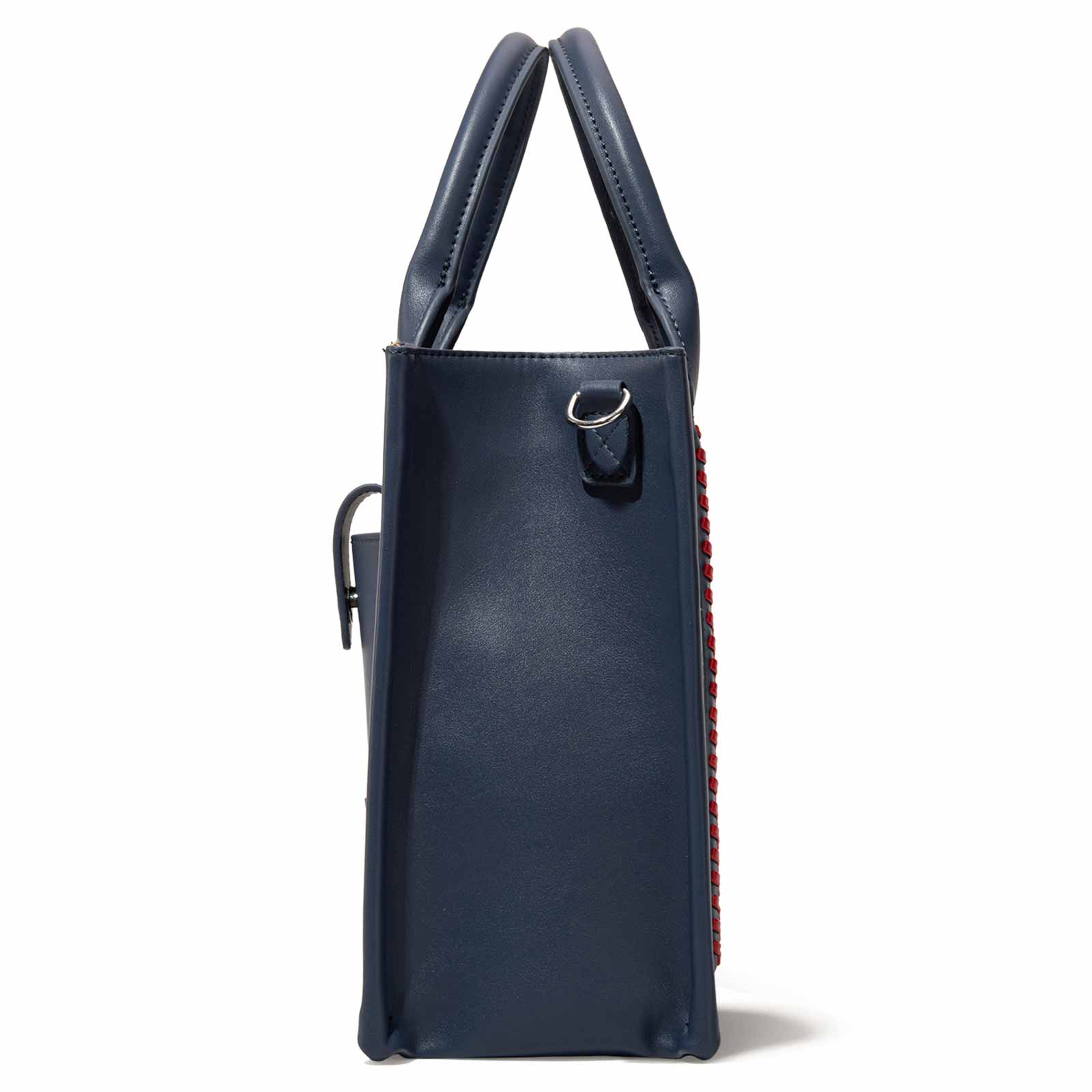 Chicago Cubs Montana West Pinstripe Whipstitch Tote Crossbody Bag - Image 4