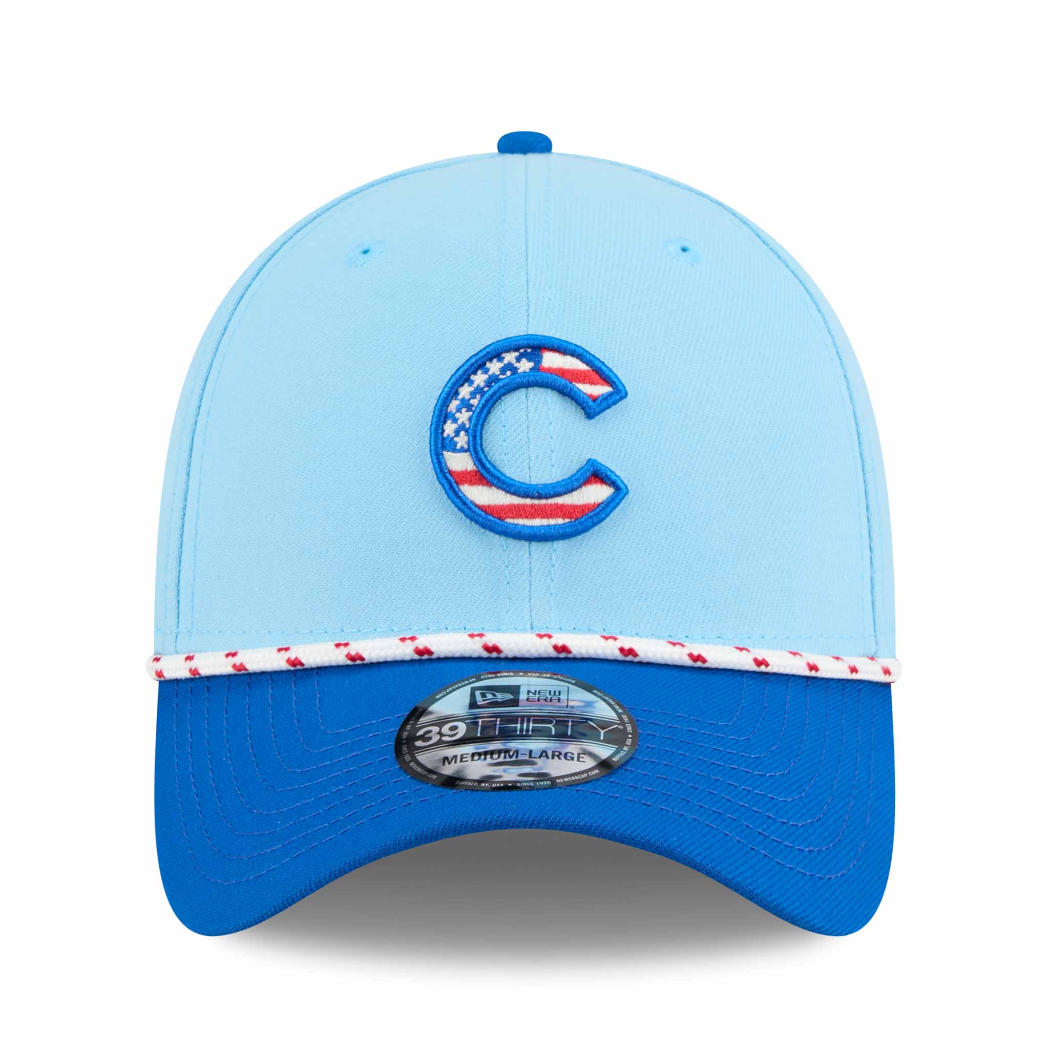Chicago Cubs New Era 2025 Fourth of July 39THIRTY Rope Stretch Fit Cap - Image 4