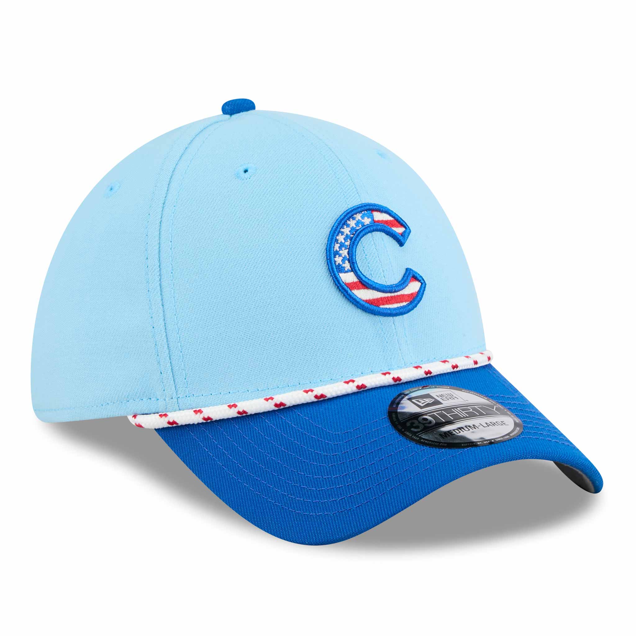 Chicago Cubs New Era 2025 Fourth of July 39THIRTY Rope Stretch Fit Cap - Image 5