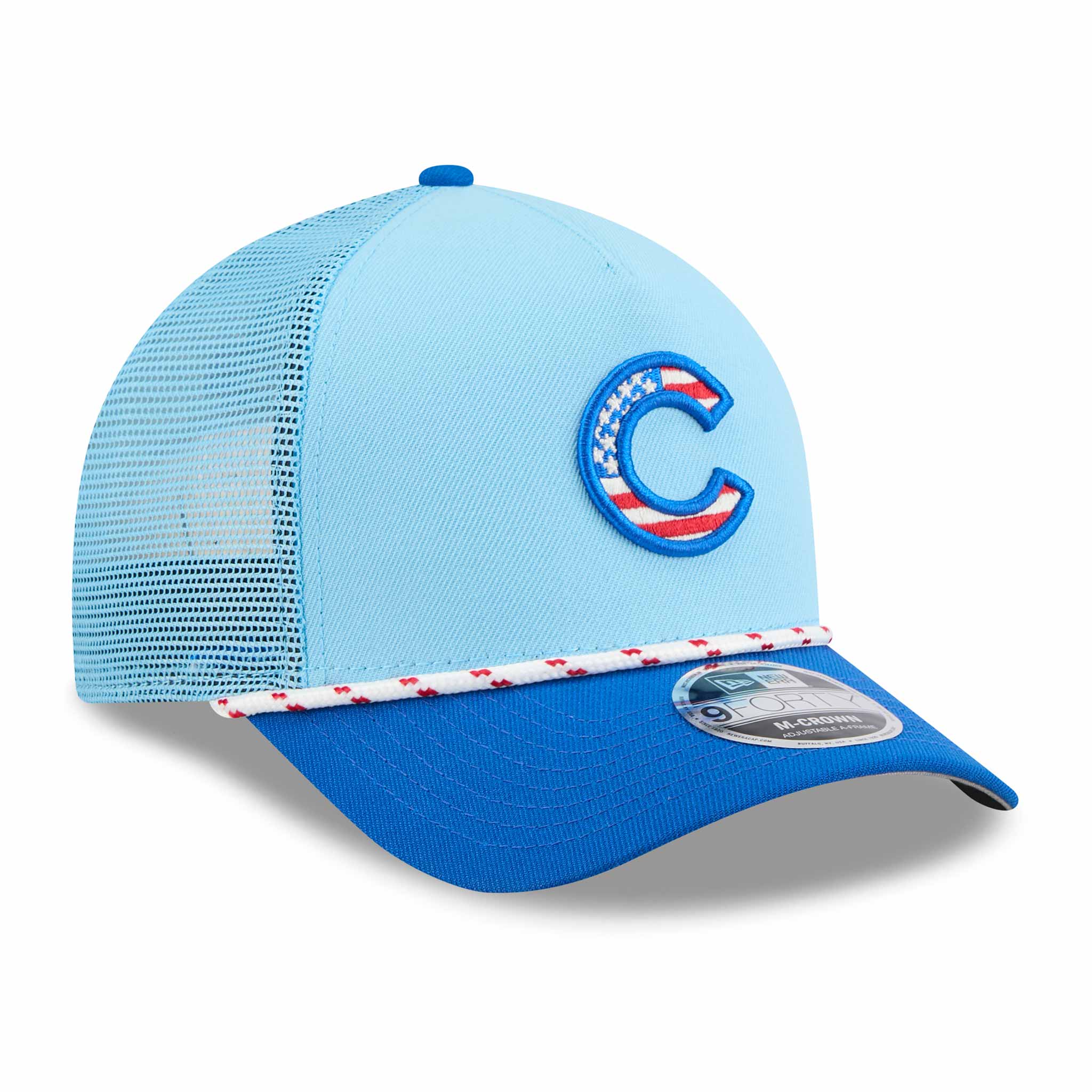 Chicago Cubs New Era 2025 Fourth of July 9FORTY Rope M Crown Adjustable Cap - Image 5