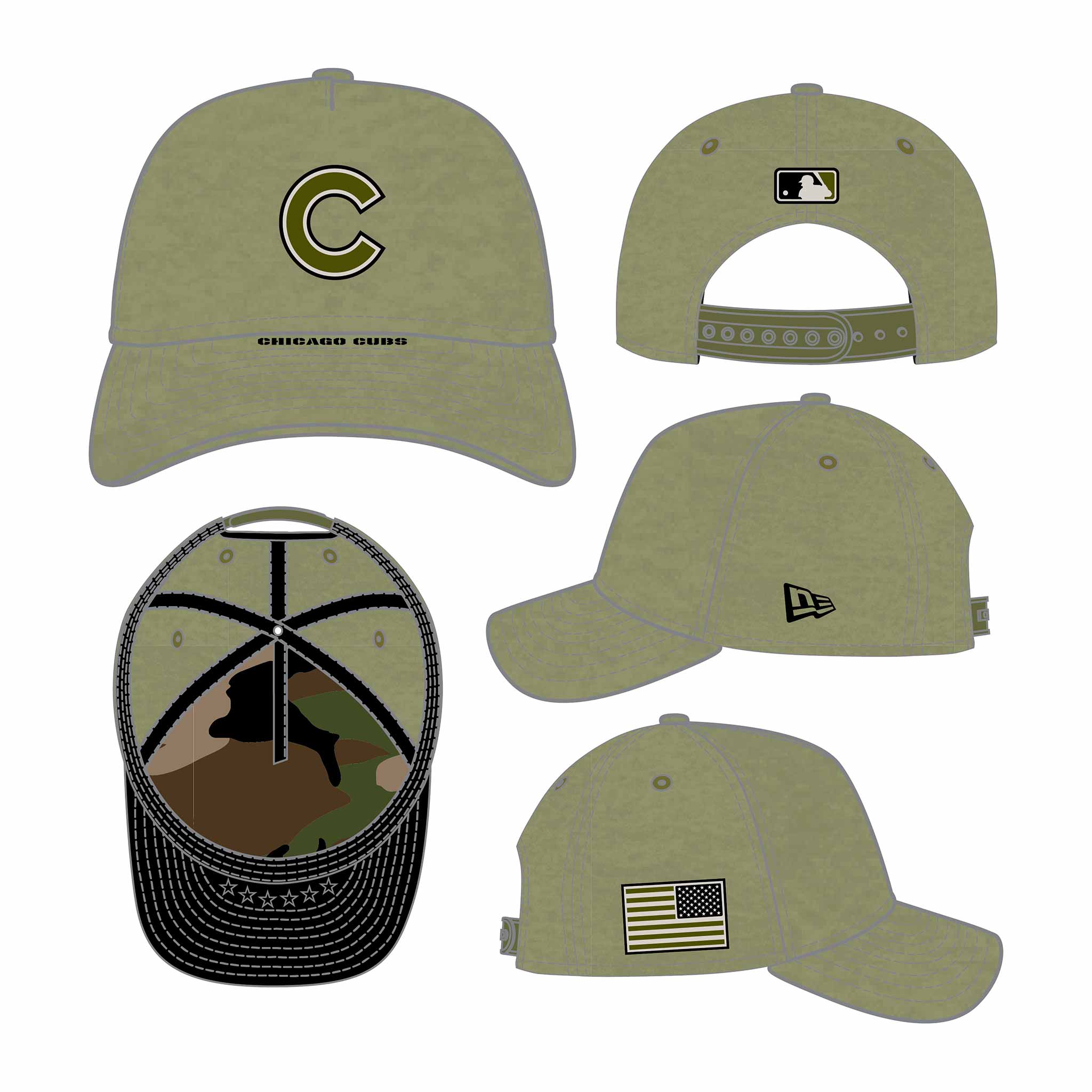 Chicago Cubs New Era 2026 Armed Forces Day 9FORTY Adjustable Cap - Image 8
