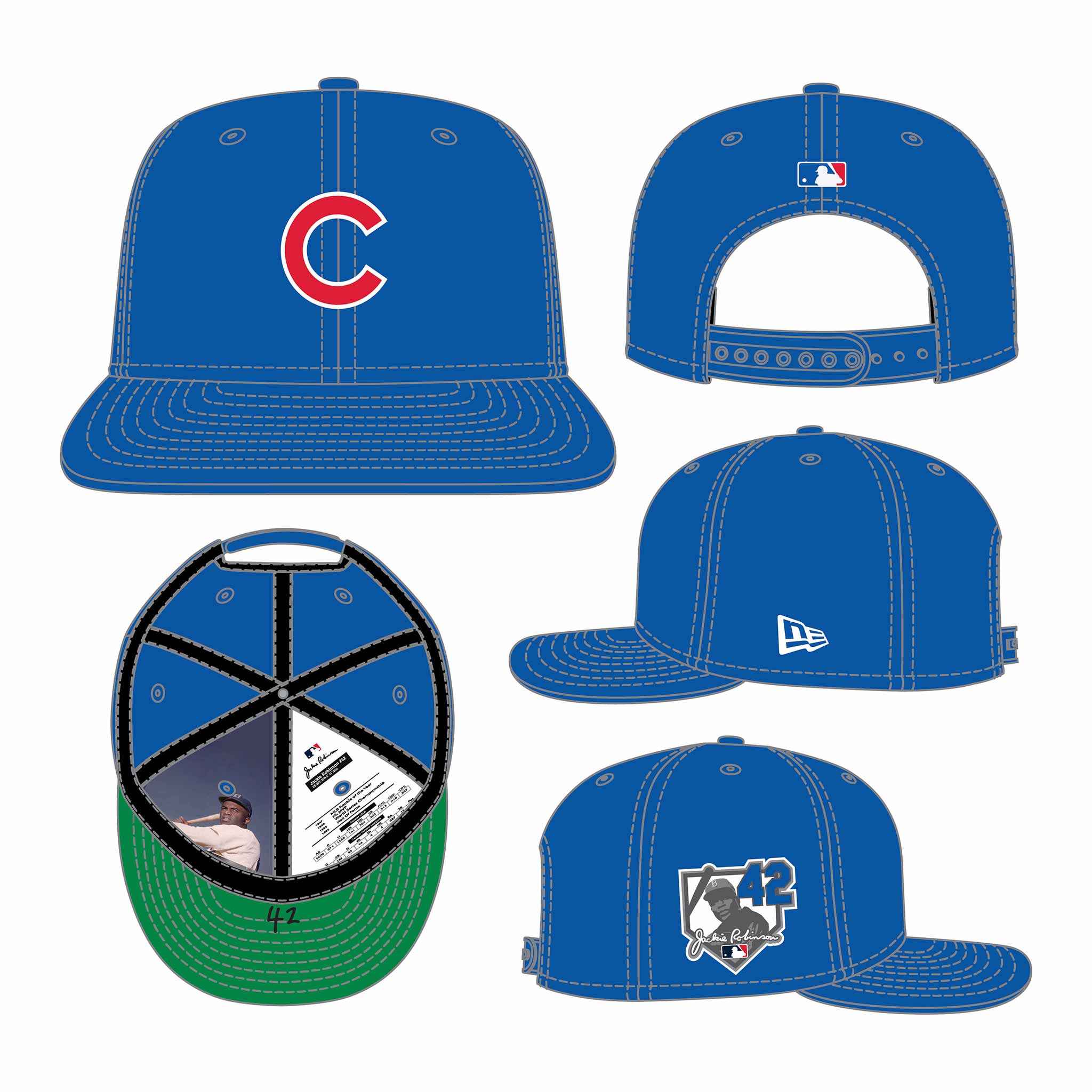 Chicago Cubs New Era 2026 Jackie Robinson 9FIFTY Adjustable Hat - Image 9