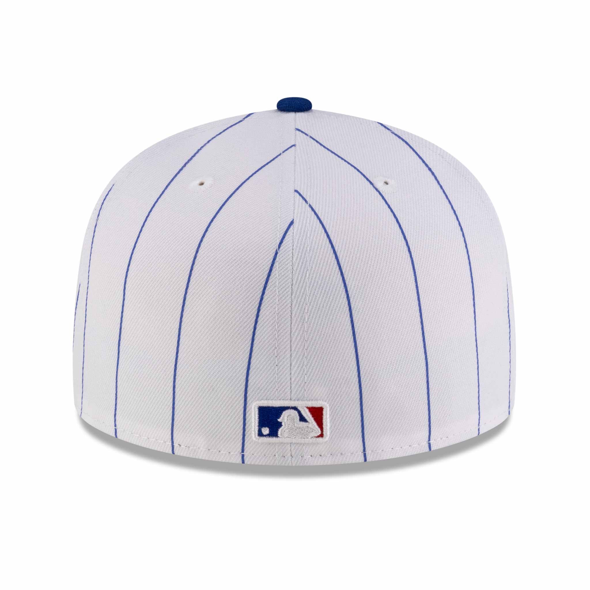 Chicago Cubs New Era 59FIFTY White Pinstripe Walking Bear Fitted Cap - Image 2