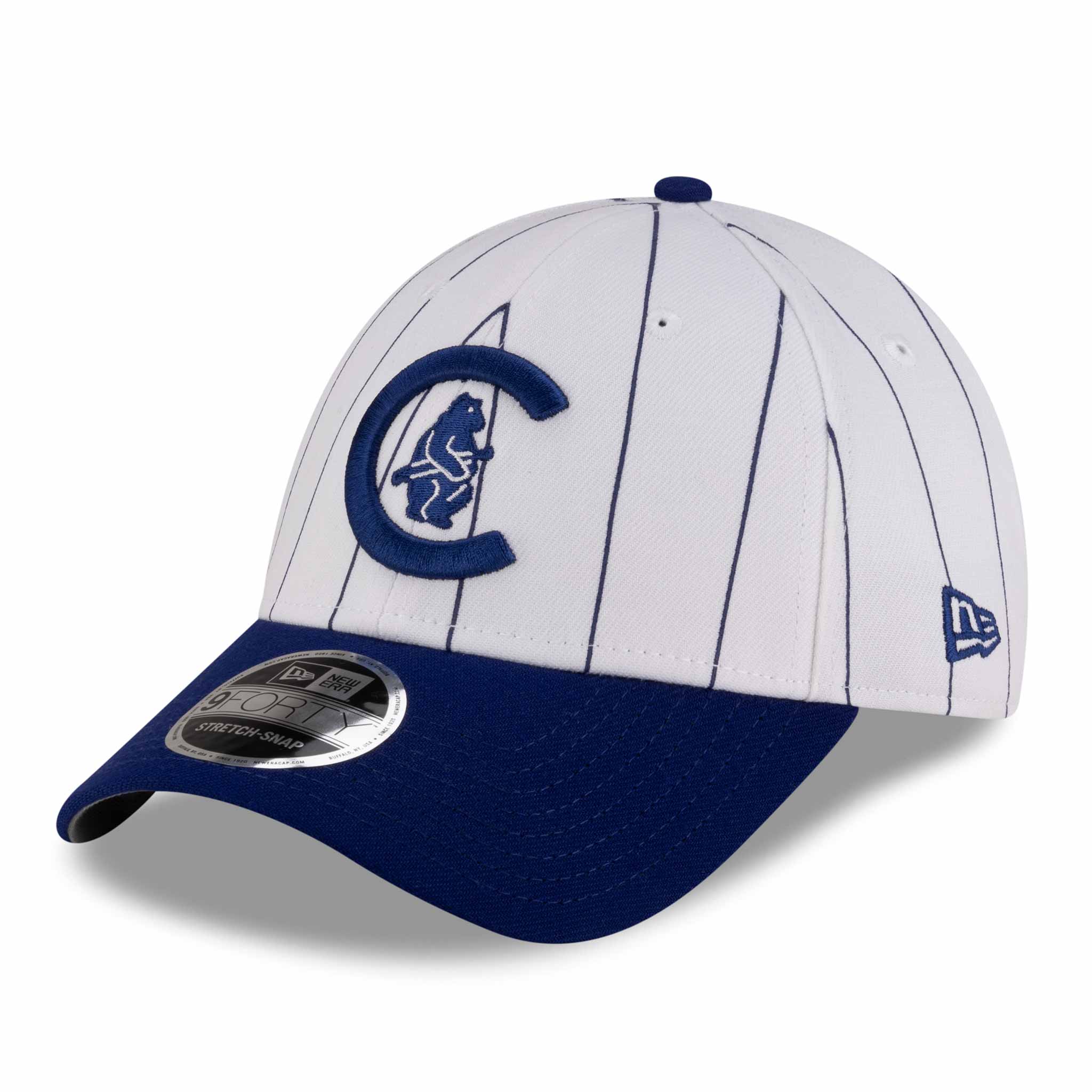 Chicago Cubs New Era 9FORTY White Pinstripe 1908 Bear In C Adjustable Cap - Image 4