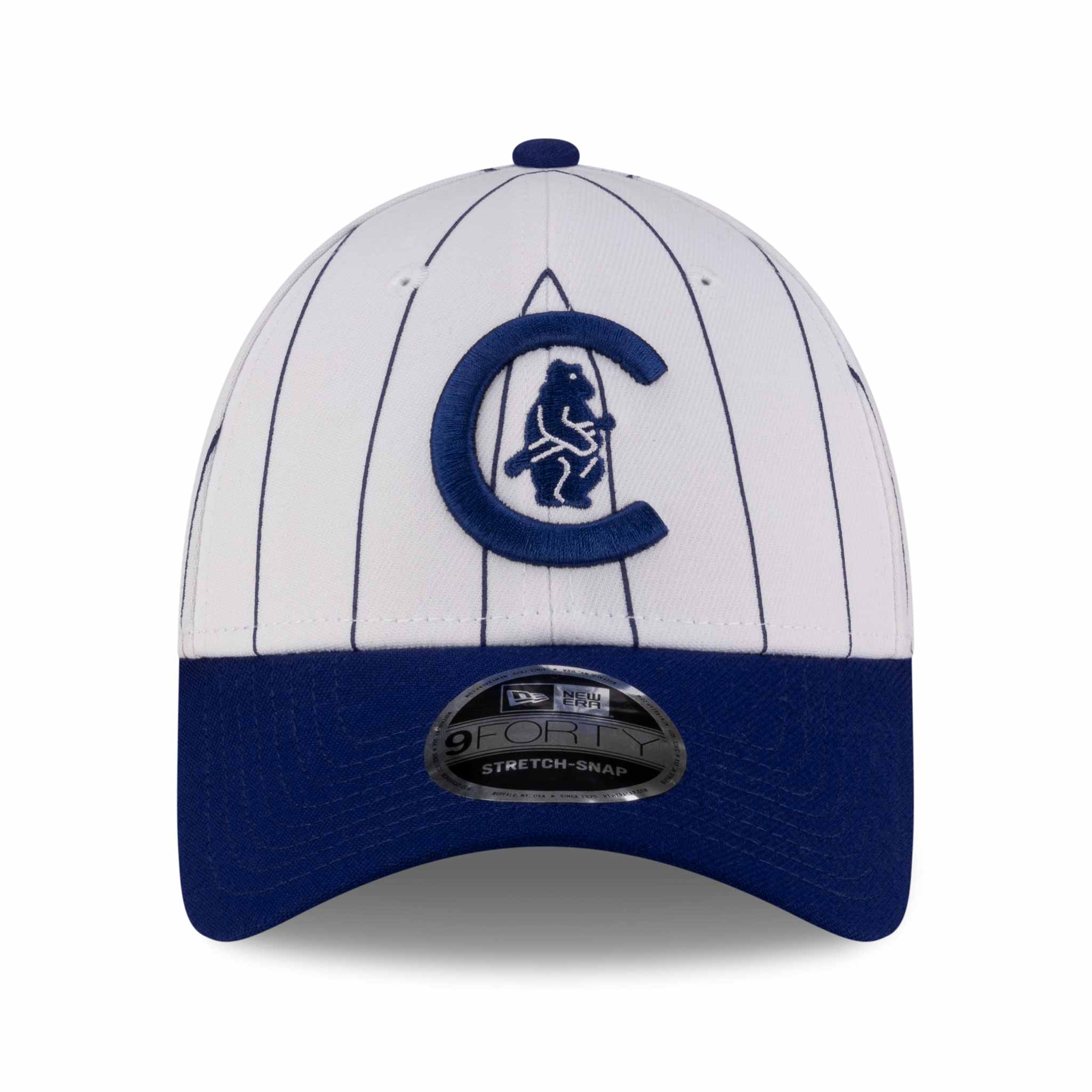 Chicago Cubs New Era 9FORTY White Pinstripe 1908 Bear In C Adjustable Cap - Image 5