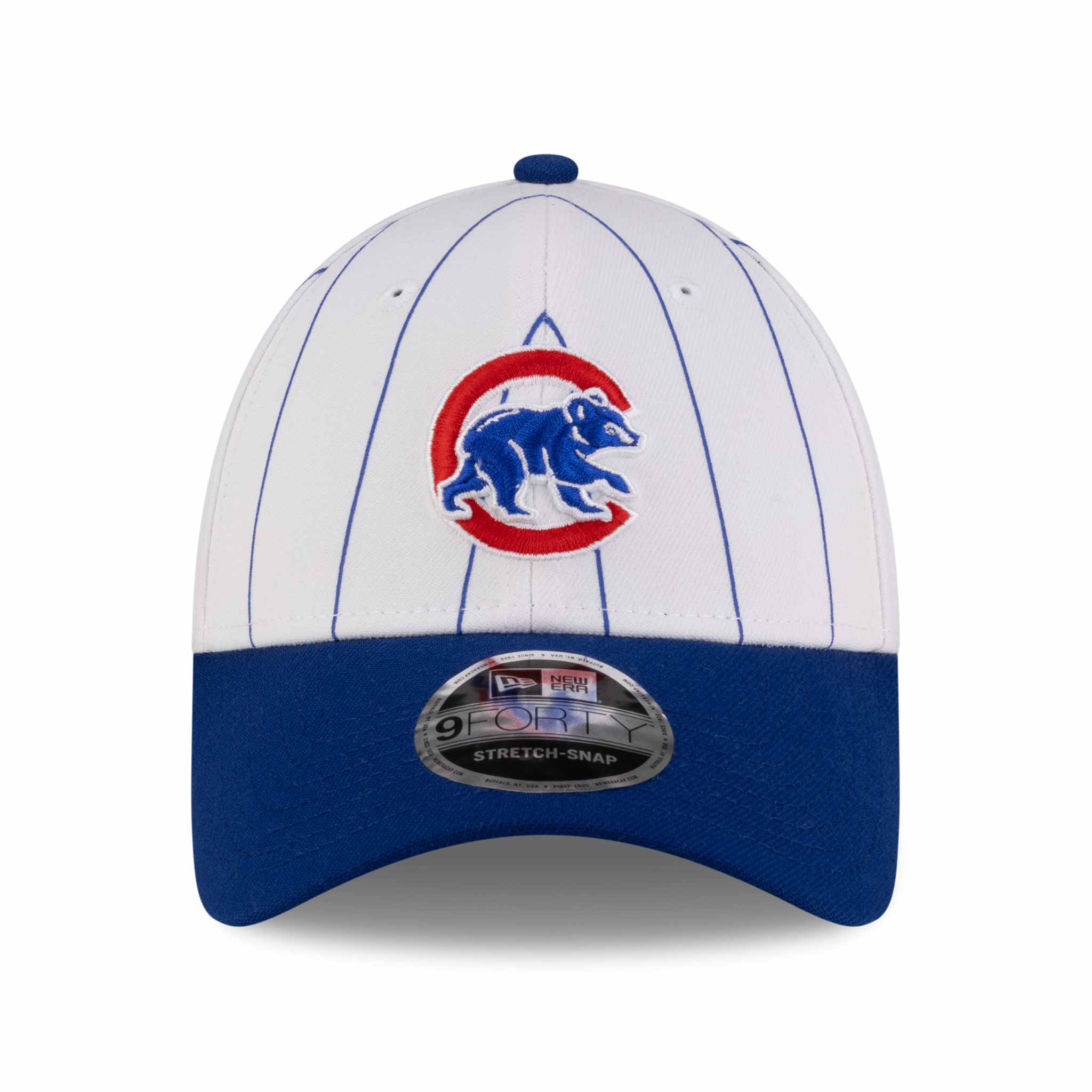 Chicago Cubs New Era 9FORTY White Pinstripe Walking Bear Adjustable Cap - Image 5