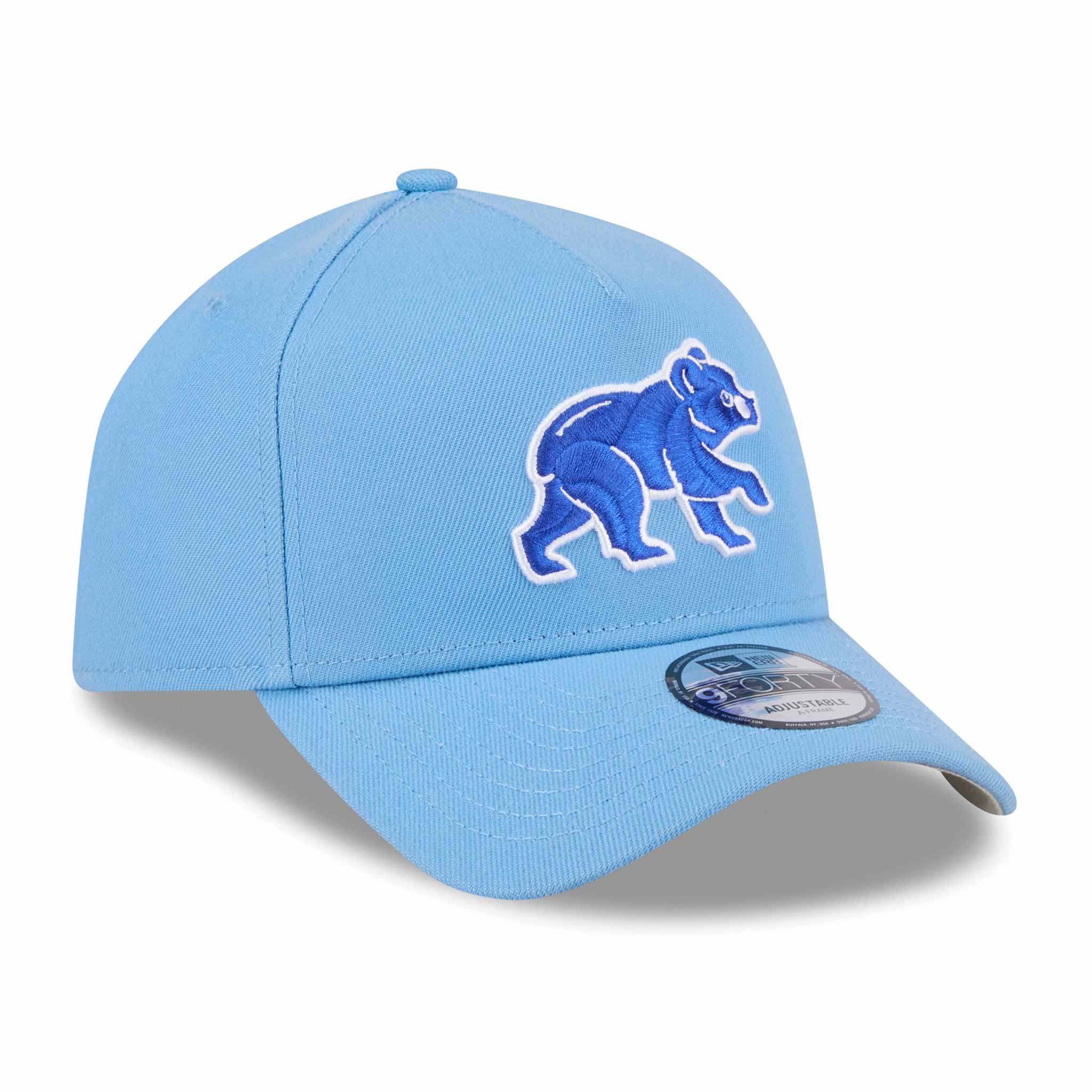 Chicago Cubs New Era Baby Blue Crawling Bear 9FORTY A-Frame Adjustable Cap - Image 5
