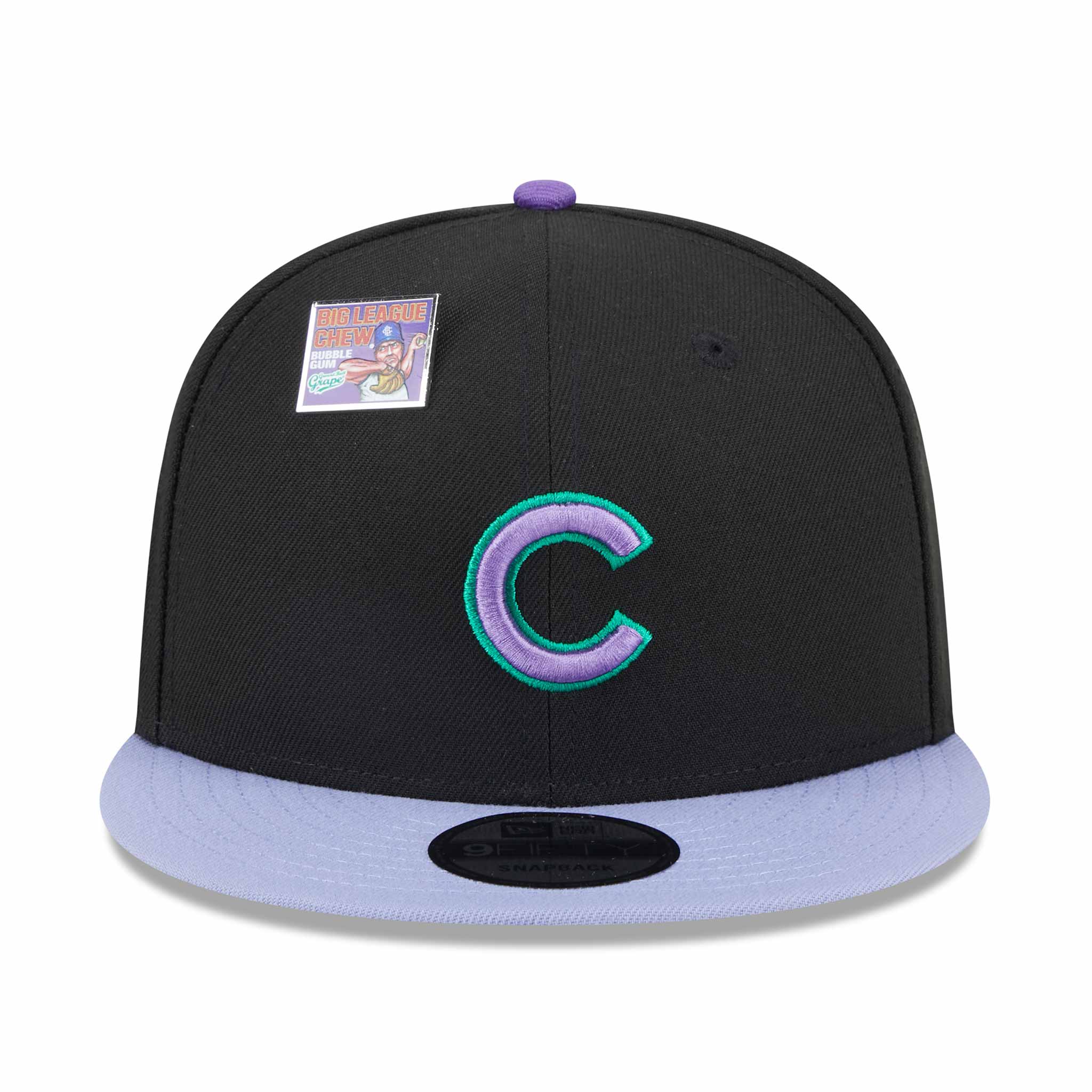 Chicago Cubs New Era Big League Chew 2024 9FFIFTY Black Purple Snap Back Cap - Image 5