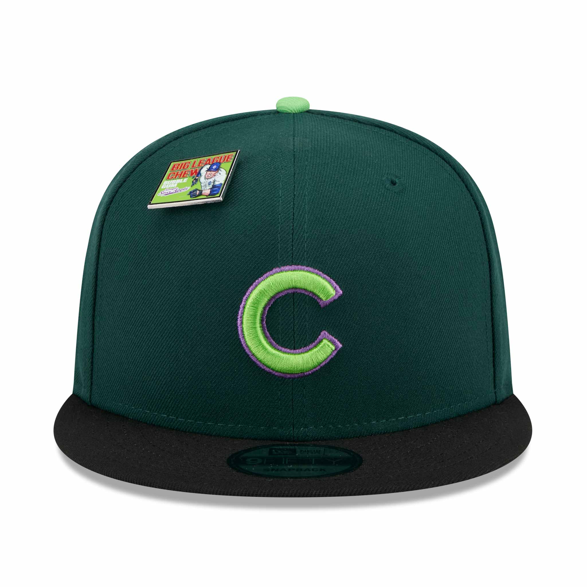 Chicago Cubs New Era Big League Chew 2024 9FIFTY Green Black Snap Back Cap - Image 5