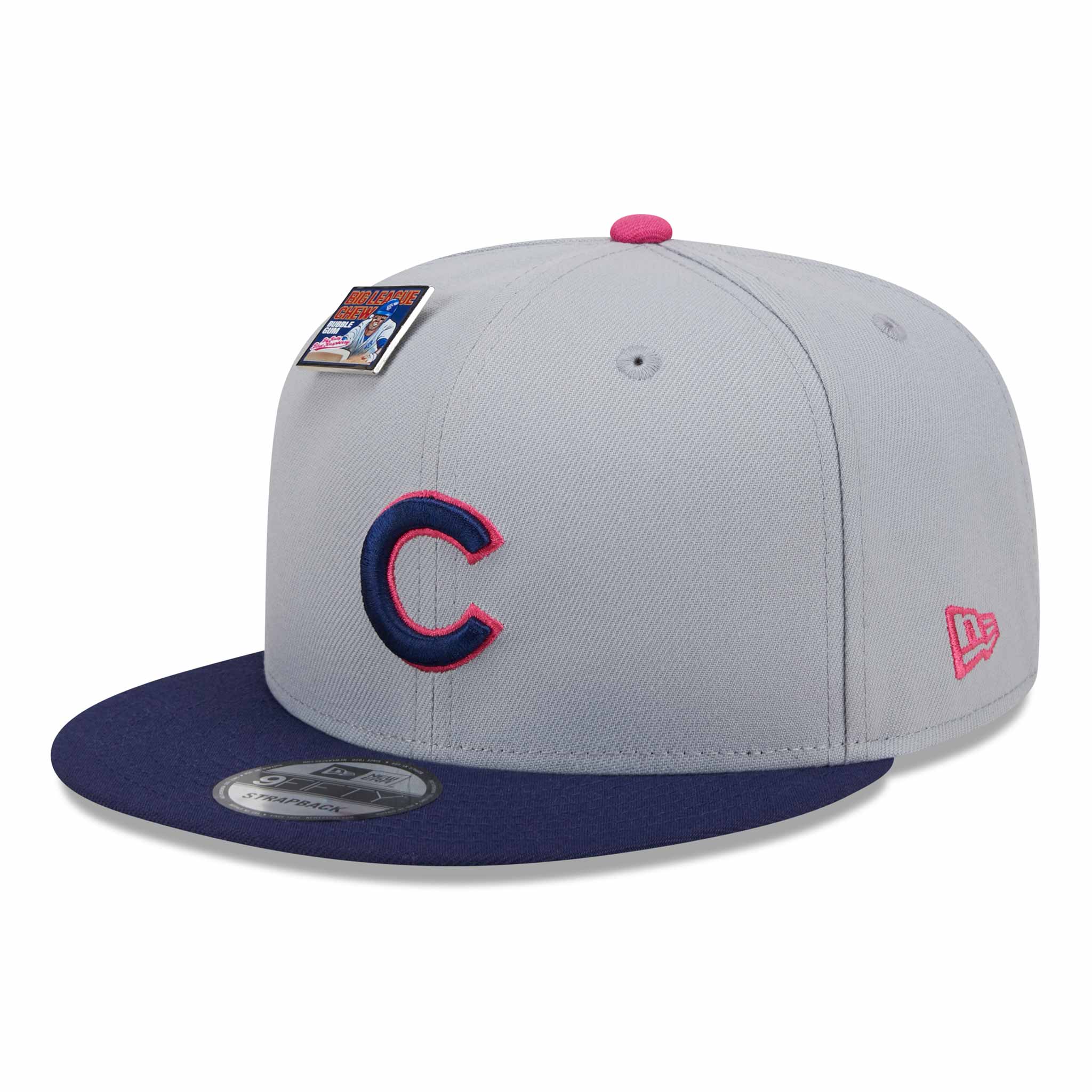 Chicago Cubs New Era Big League Chew 2024 9FFIFTY Grey Blue Snap Back Cap - Image 4