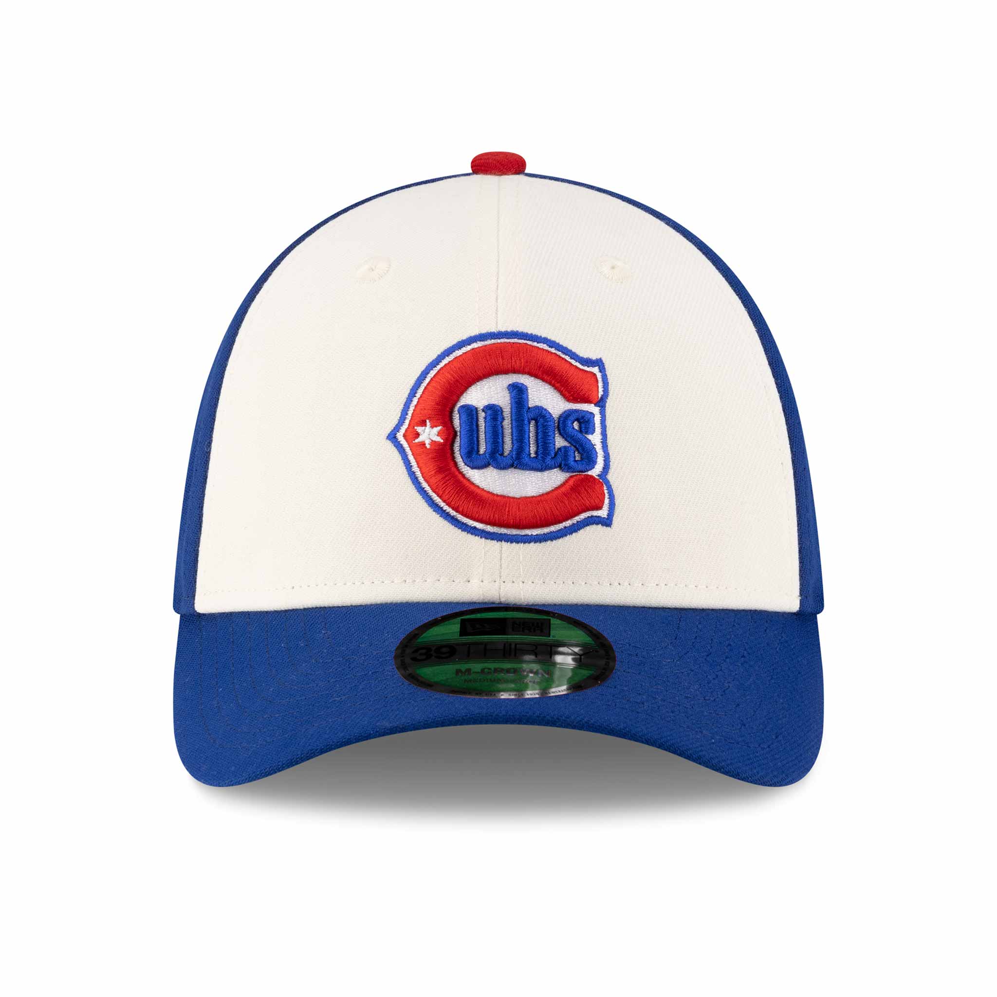 Chicago Cubs New Era Blues Alternate 39THIRTY M Crown Replica Stretch Fit Cap - Image 4