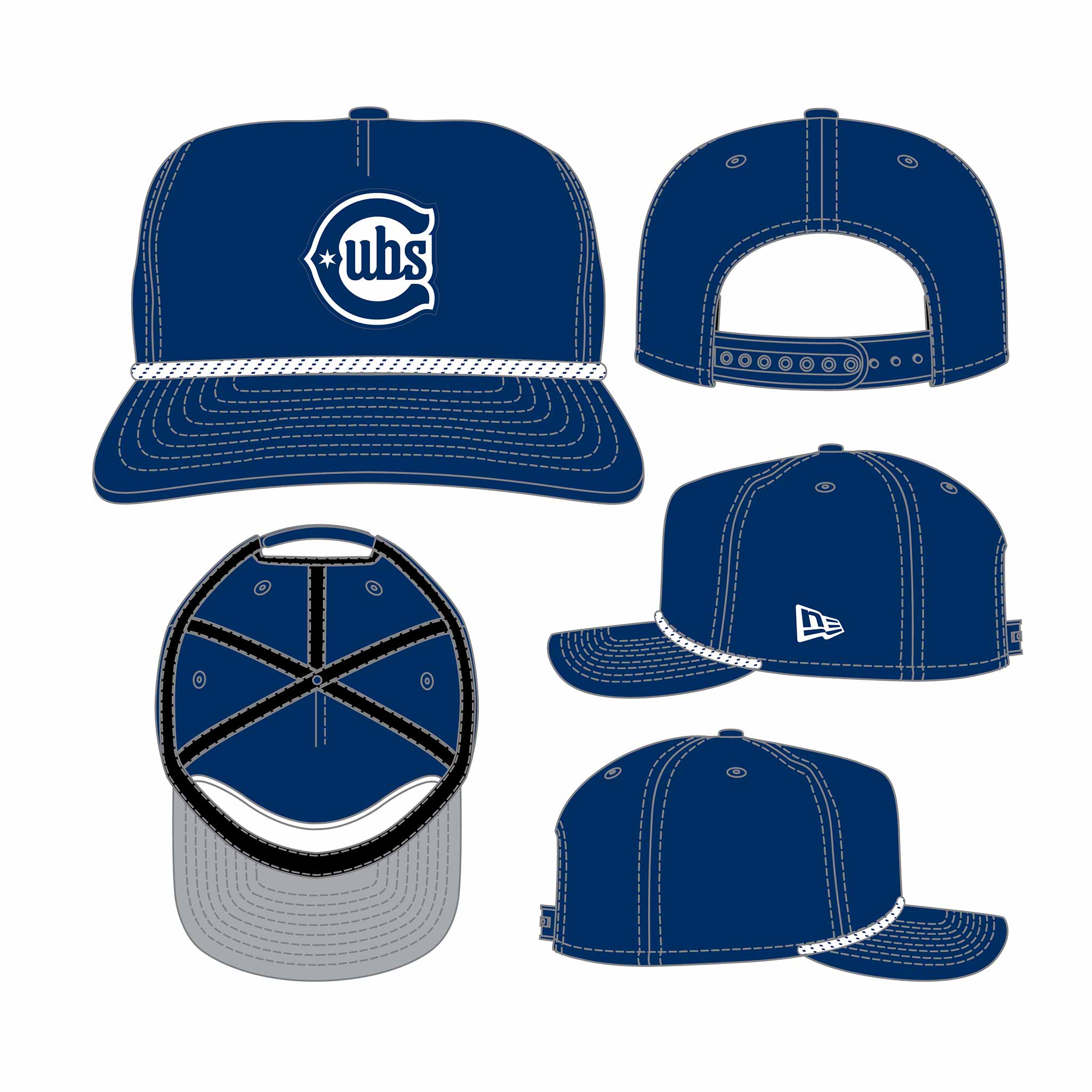 Chicago Cubs New Era Blues Alternate Navy 19TWENTY Rope Adjustable Cap - Image 8
