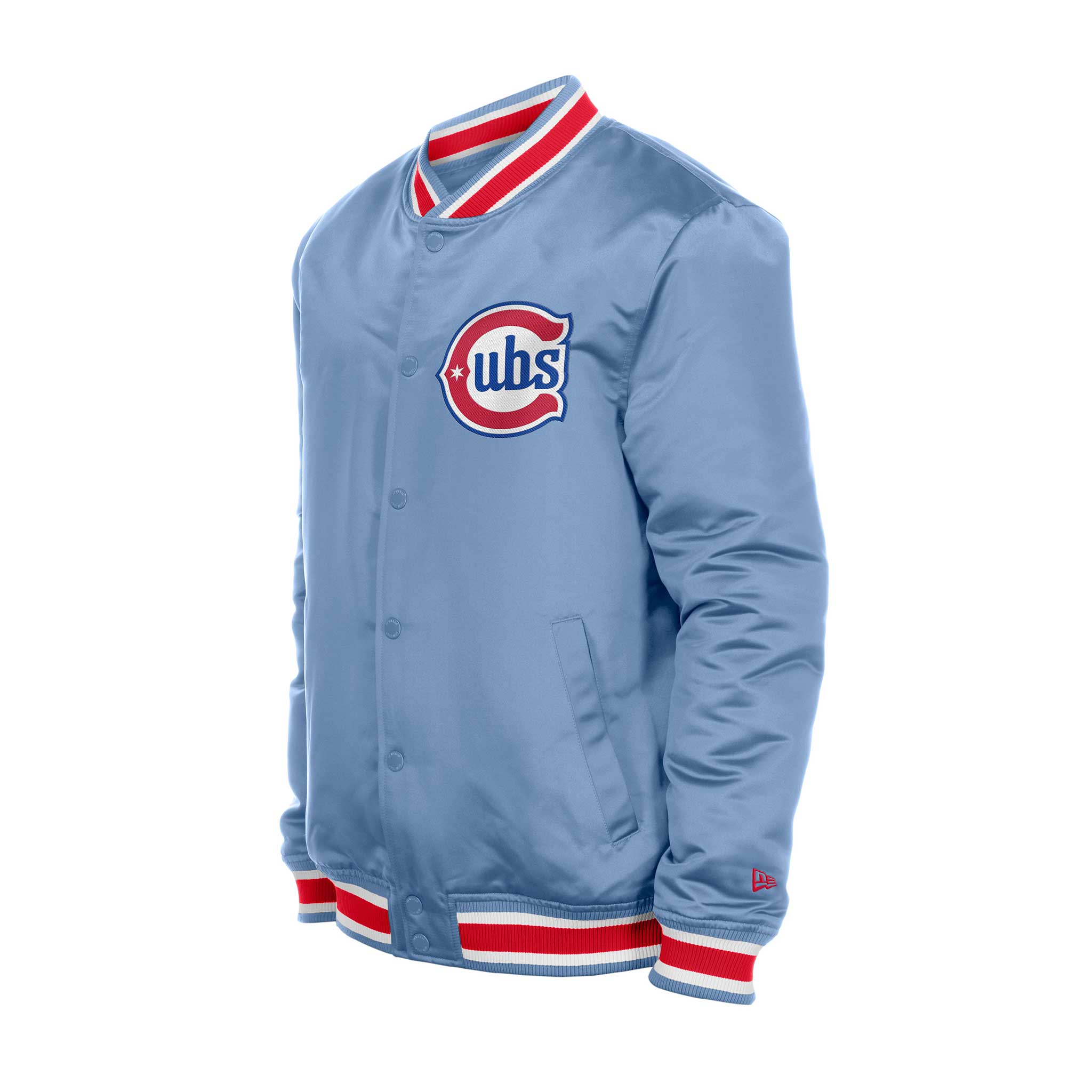 Chicago Cubs New Era Blues Alternate Satin Snap Jacket