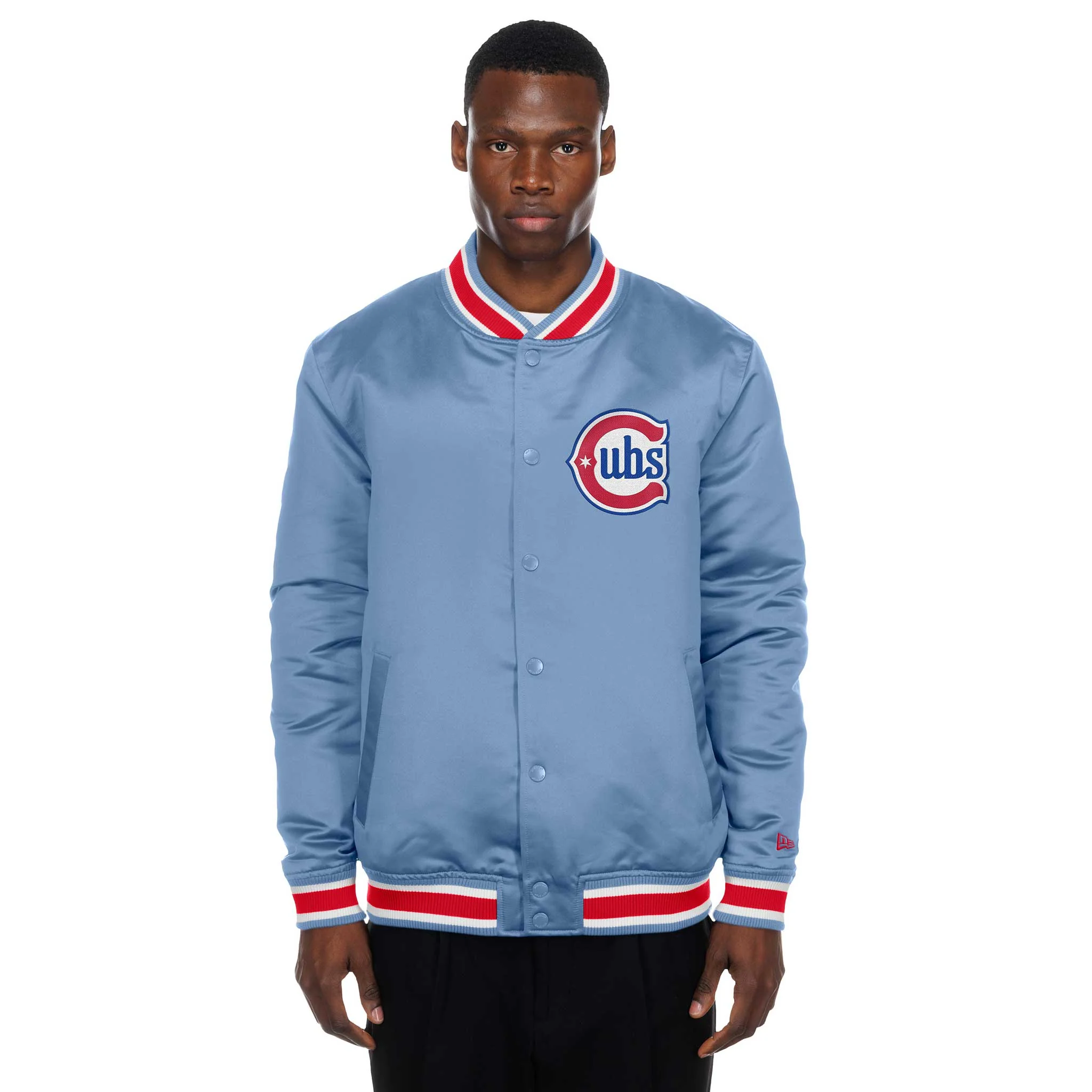 Chicago Cubs New Era Blues Alternate Satin Snap Jacket - Image 3