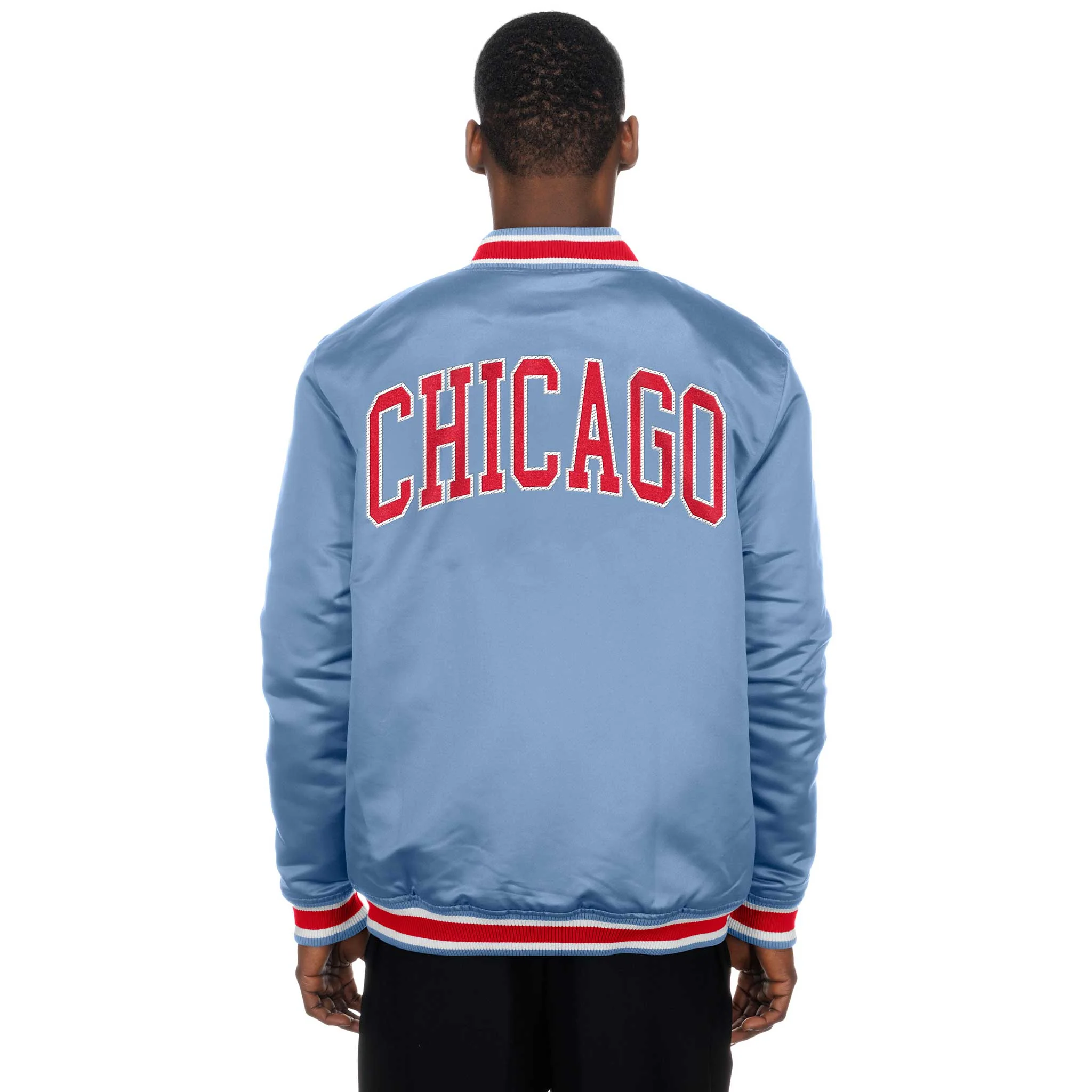 Chicago Cubs New Era Blues Alternate Satin Snap Jacket - Image 4