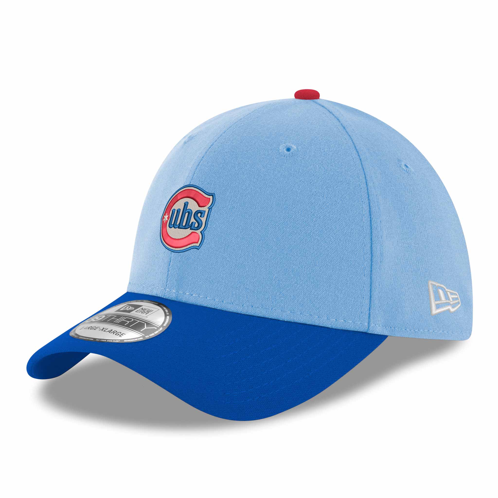 Chicago Cubs New Era Blues Alternate Sky Royal 39THIRTY Stretch Fitted Cap