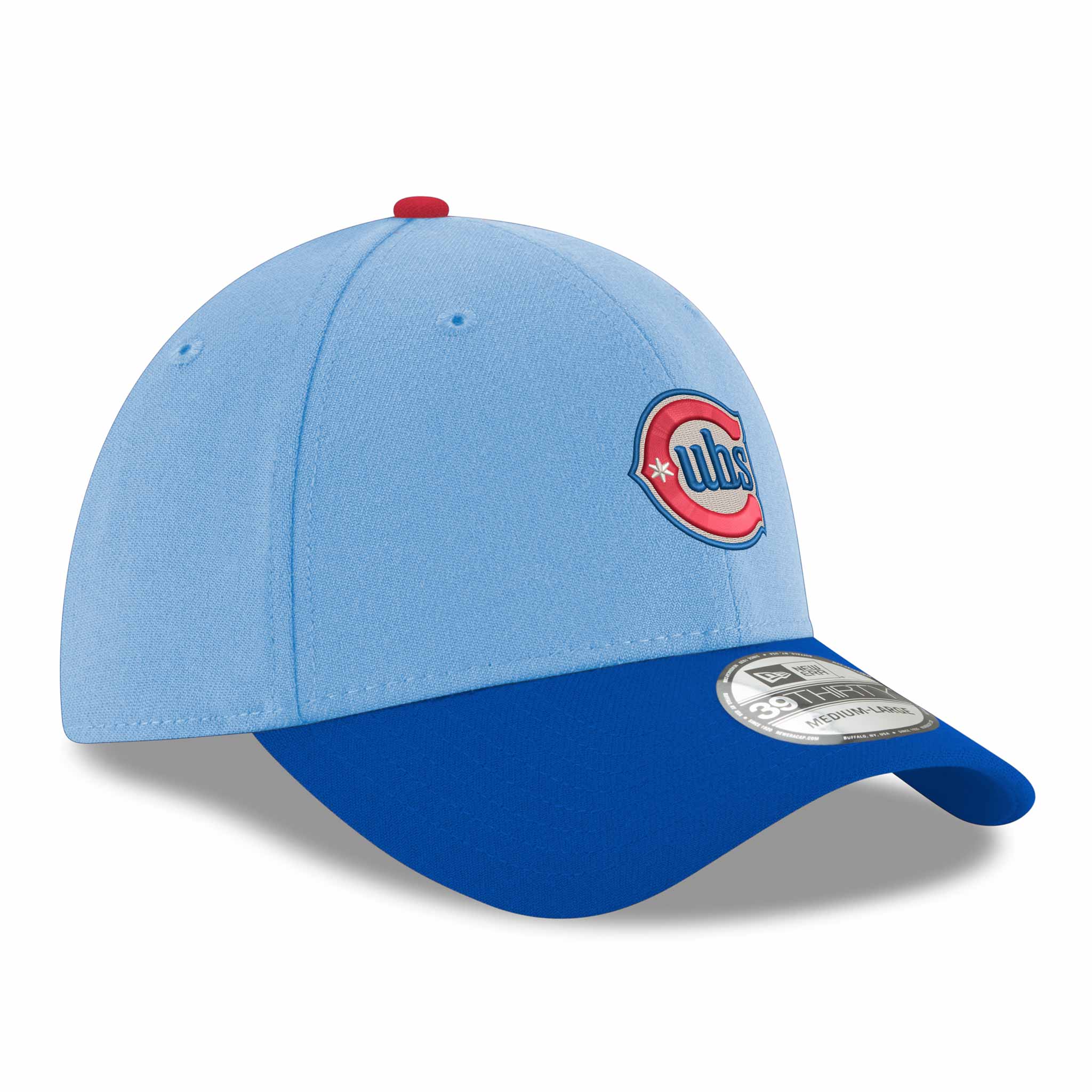 Chicago Cubs New Era Blues Alternate Sky Royal 39THIRTY Stretch Fitted Cap - Image 3
