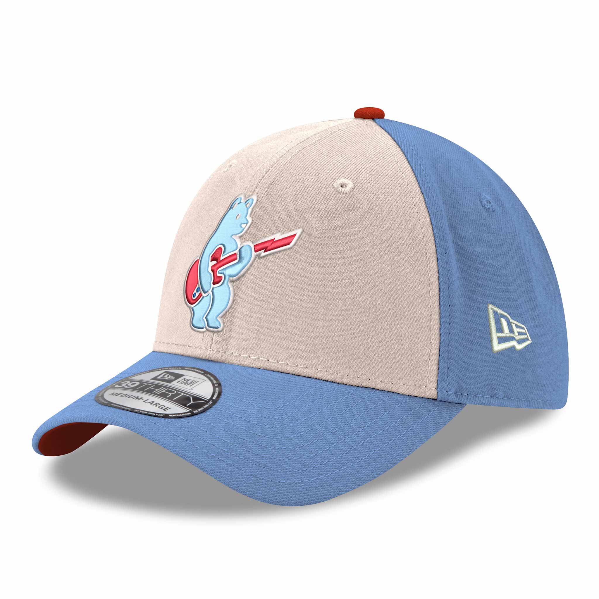 Chicago Cubs New Era Chrome Sky Rock Bear 39THIRTY Stretch Fit Cap - Image 3