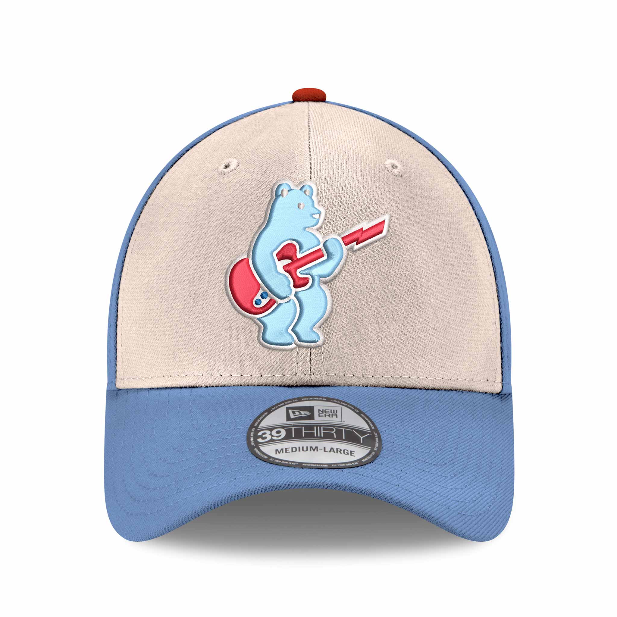Chicago Cubs New Era Chrome Sky Rock Bear 39THIRTY Stretch Fit Cap - Image 4