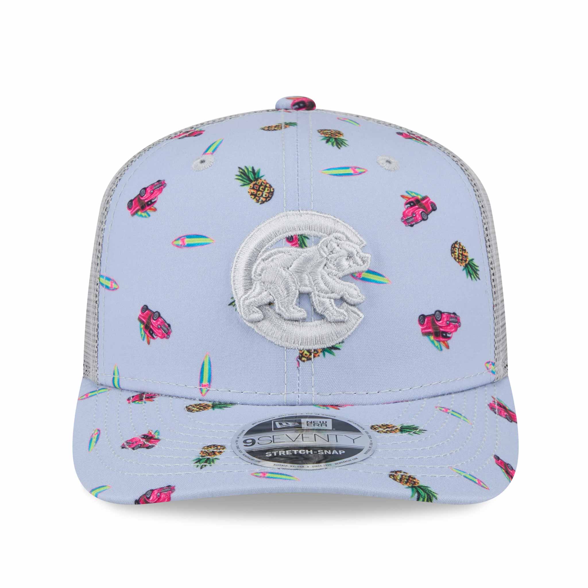 Chicago Cubs New Era Fruit Print 9SEVENTY Stretch Snap Adjustable Cap - Image 4