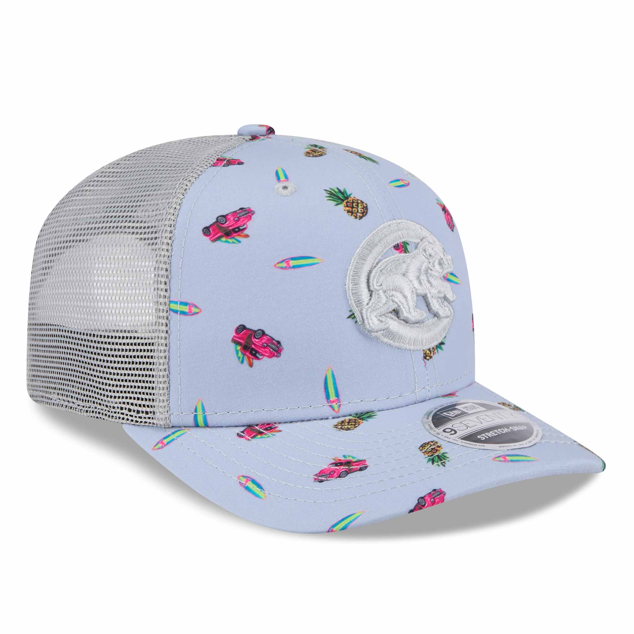 Chicago Cubs New Era Fruit Print 9SEVENTY Stretch Snap Adjustable Cap - Image 5