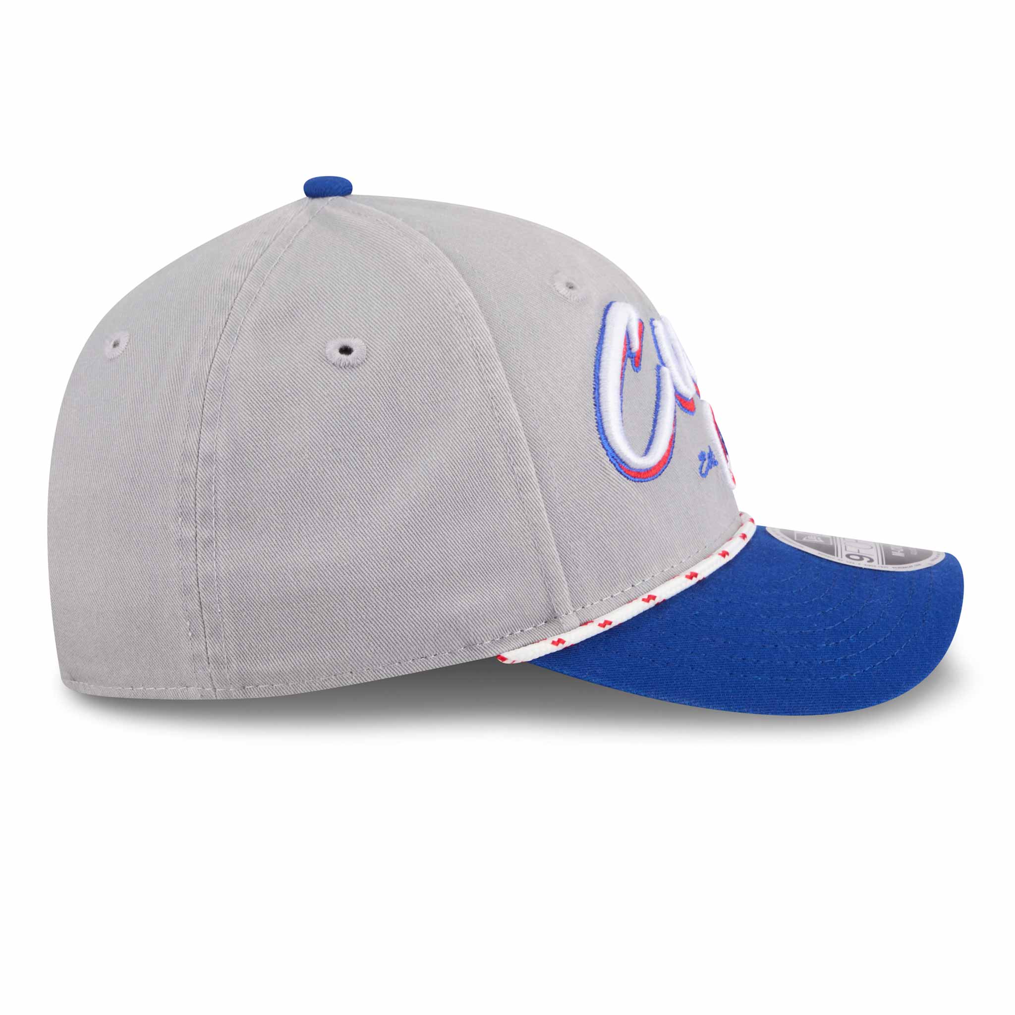 Chicago Cubs New Era Grey Team 9FORTY M Crown Adjustable Cap - Image 6