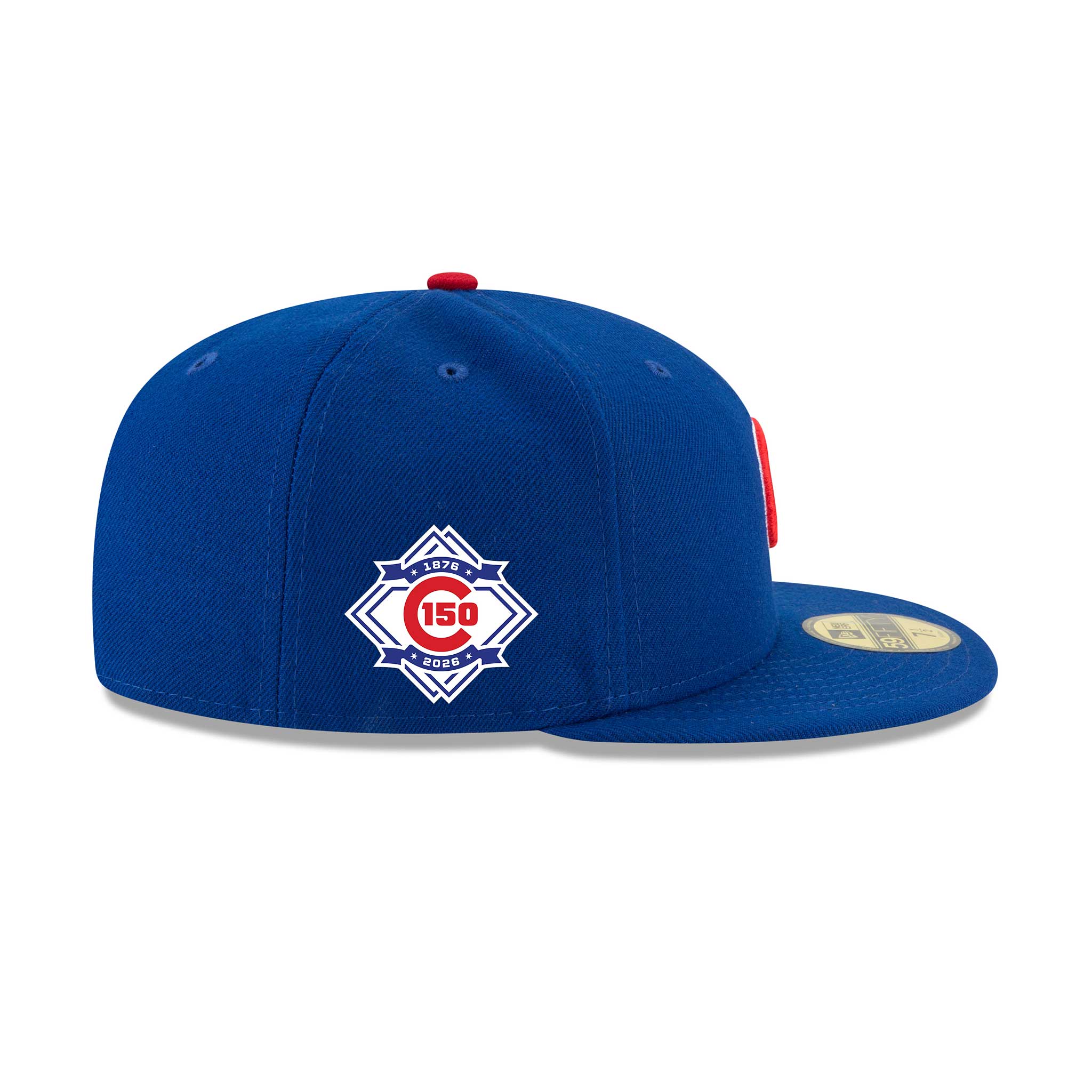 Chicago Cubs New Era Home 150 Year Patch Authentic 59FIFTY Fitted Game Cap - Image 6