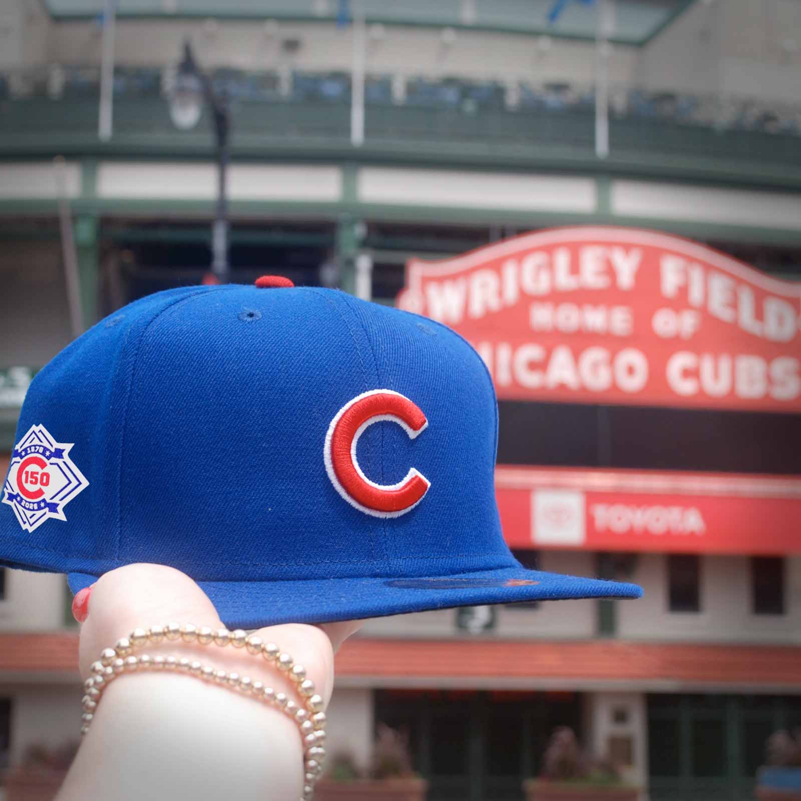 Chicago Cubs New Era Home 150 Year Patch Authentic 59FIFTY Fitted Game Cap - Image 7