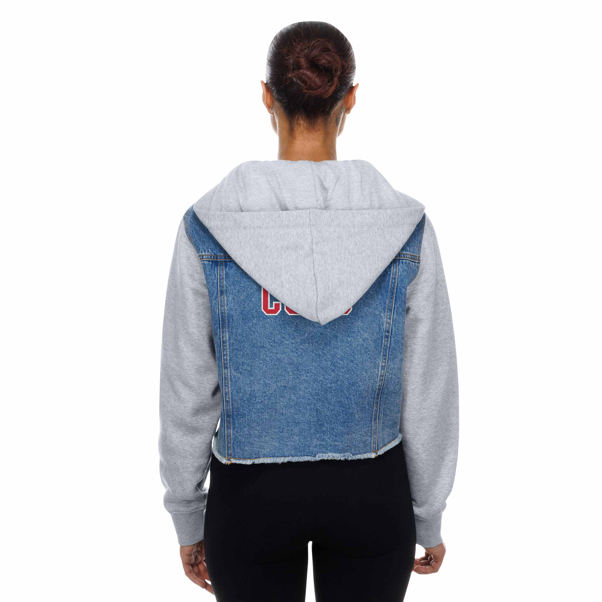 Chicago Cubs New Era Hooded Jean Jacket - Image 5