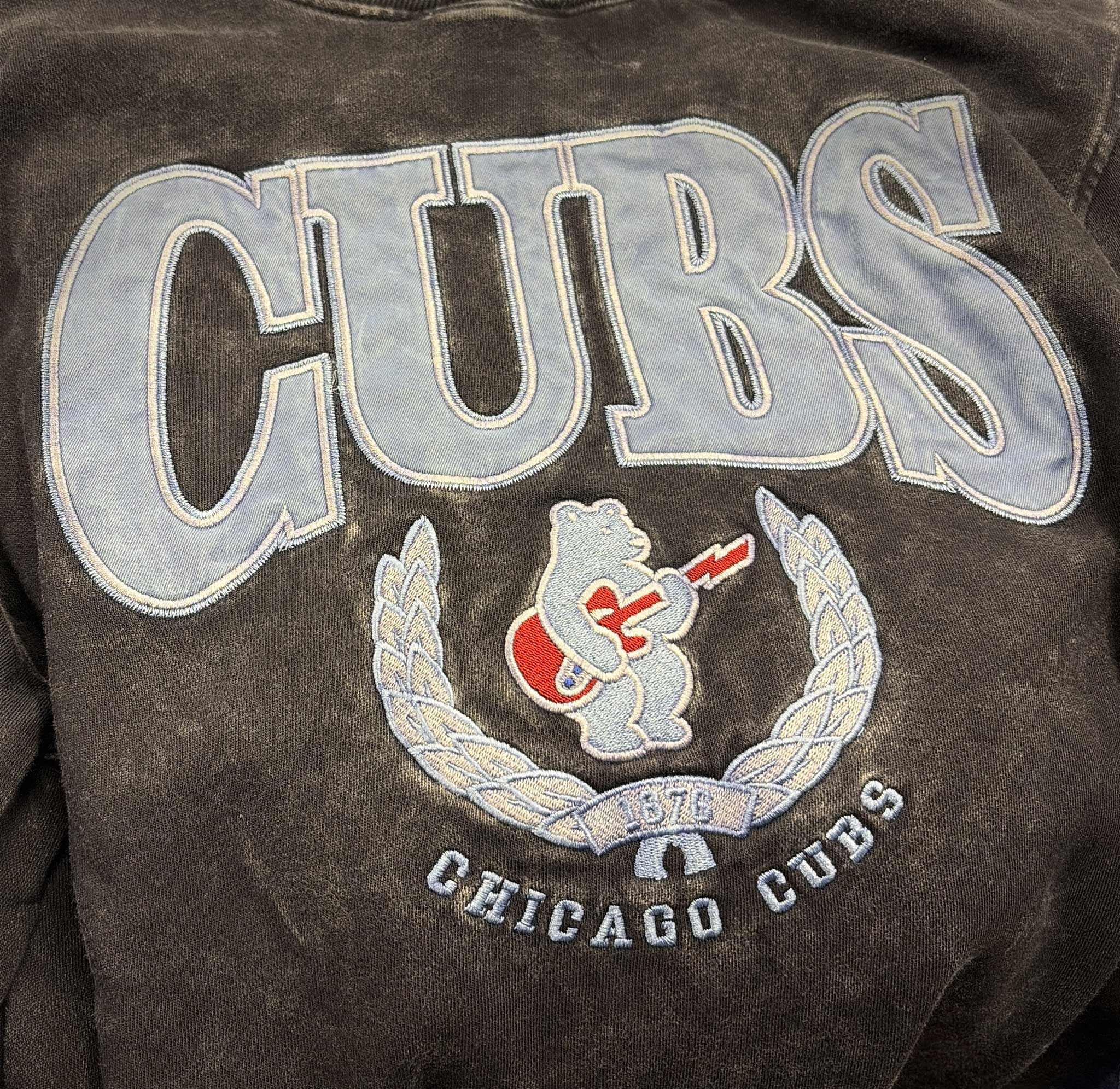 Chicago Cubs New Era Rock Bear Crest Crewneck Sweatshirt - Image 2