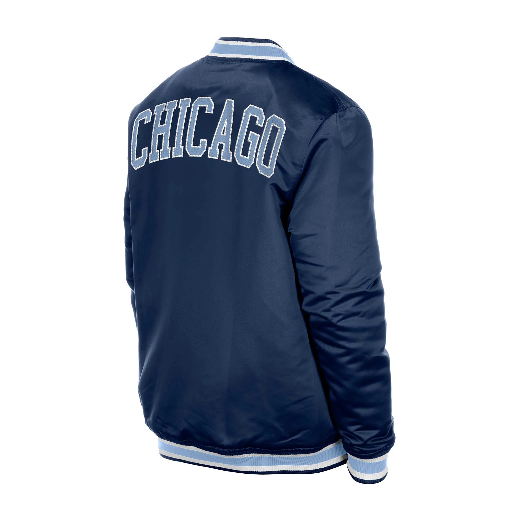 Chicago Cubs New Era Rock Bear Satin Snap Jacket - Image 2