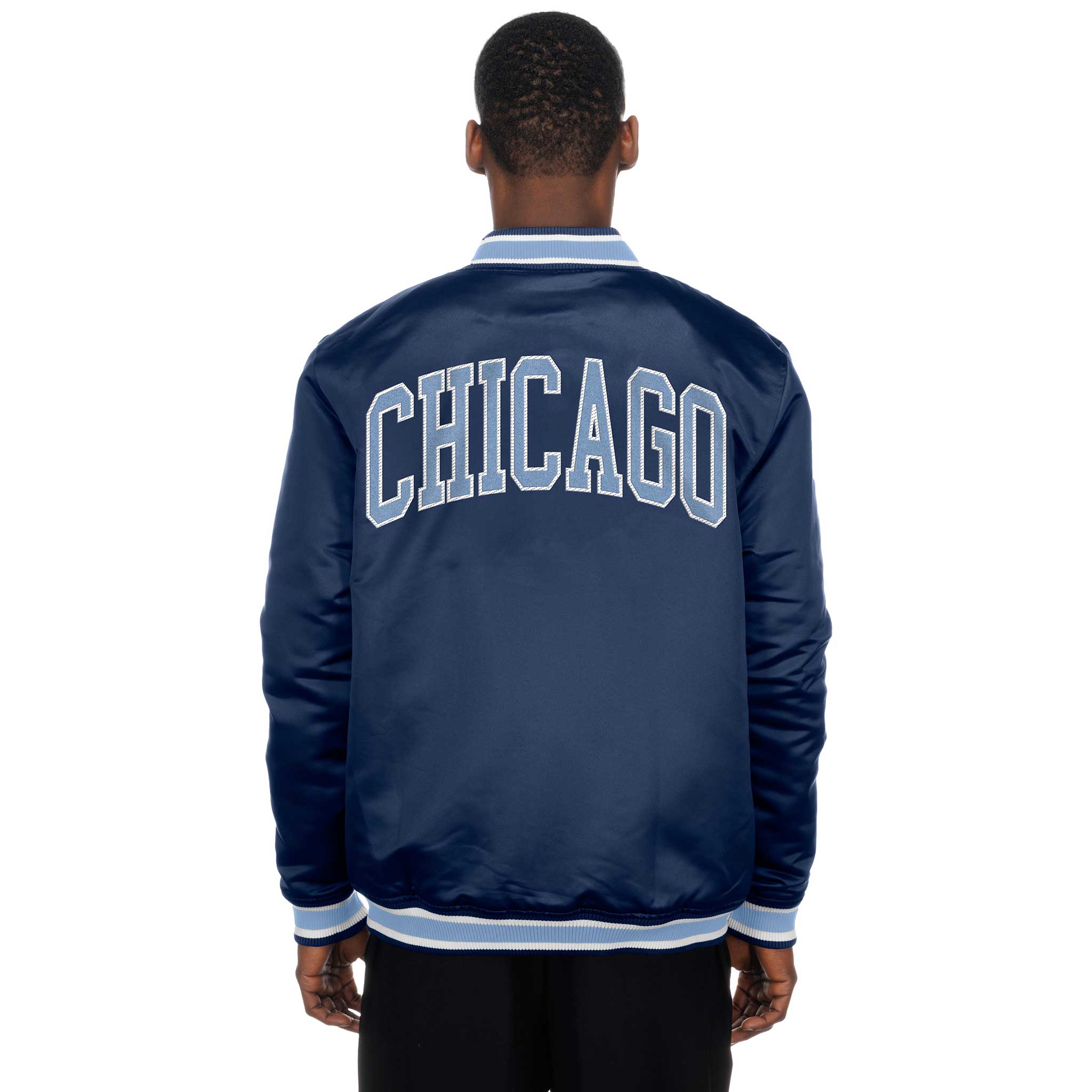 Chicago Cubs New Era Rock Bear Satin Snap Jacket - Image 4