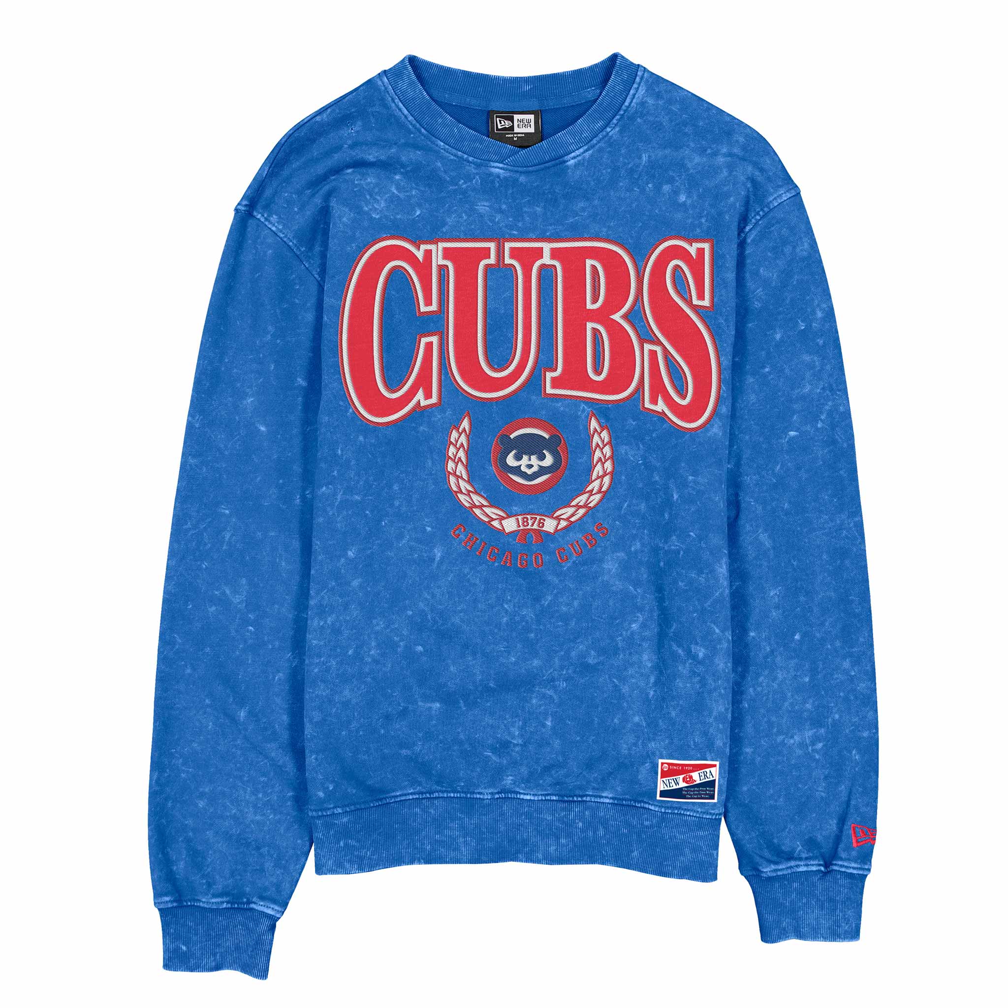 Chicago Cubs New Era Royal Blue 1984 Bear Crest Crewneck Sweatshirt - Image 3