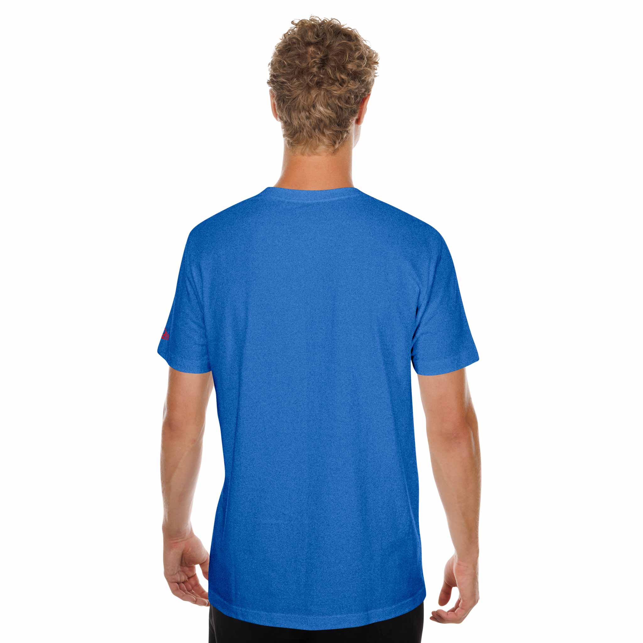 Chicago Cubs New Era Royal Script Oversized Print T Shirt - Image 4