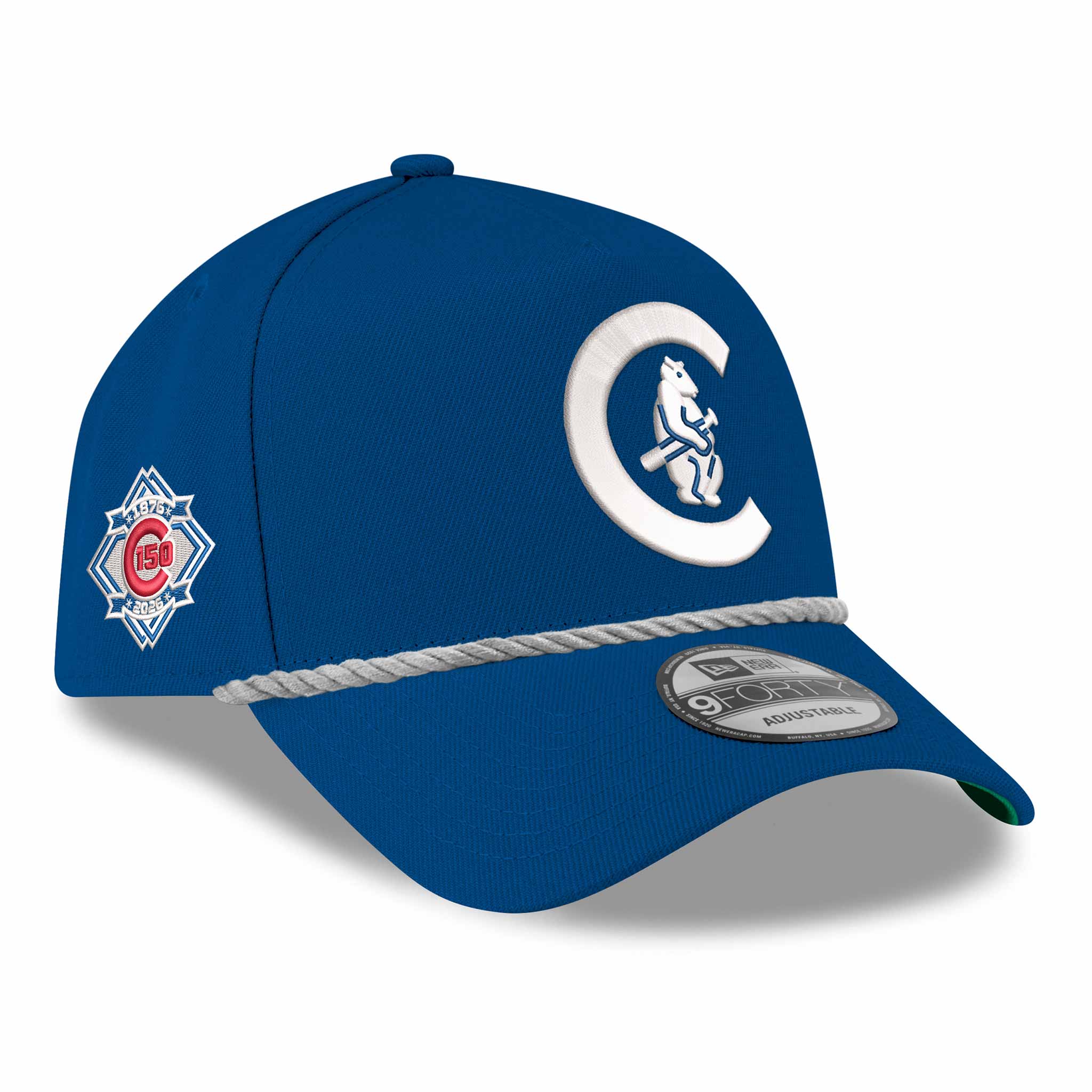 Chicago Cubs New Era Songbird Blue 1911 150 Year Anniversary 9FORTY A Frame Rope Adjustable Cap