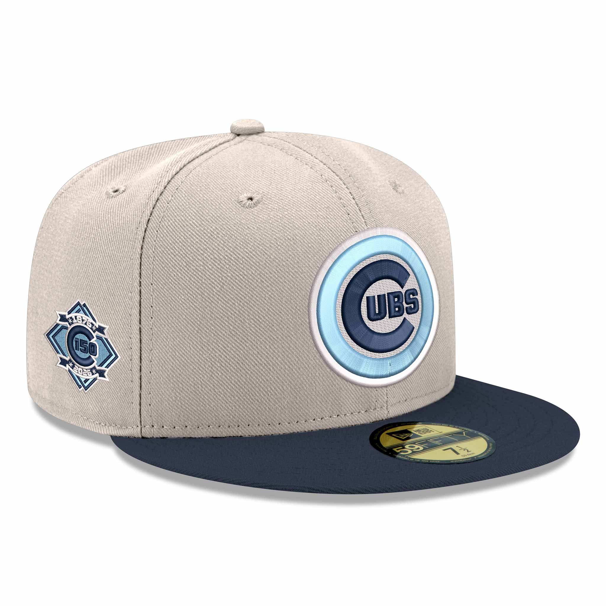 Chicago Cubs New Era Stone Night Shift Bullseye 150 Year Anniversary 59FIFTY Fitted Cap