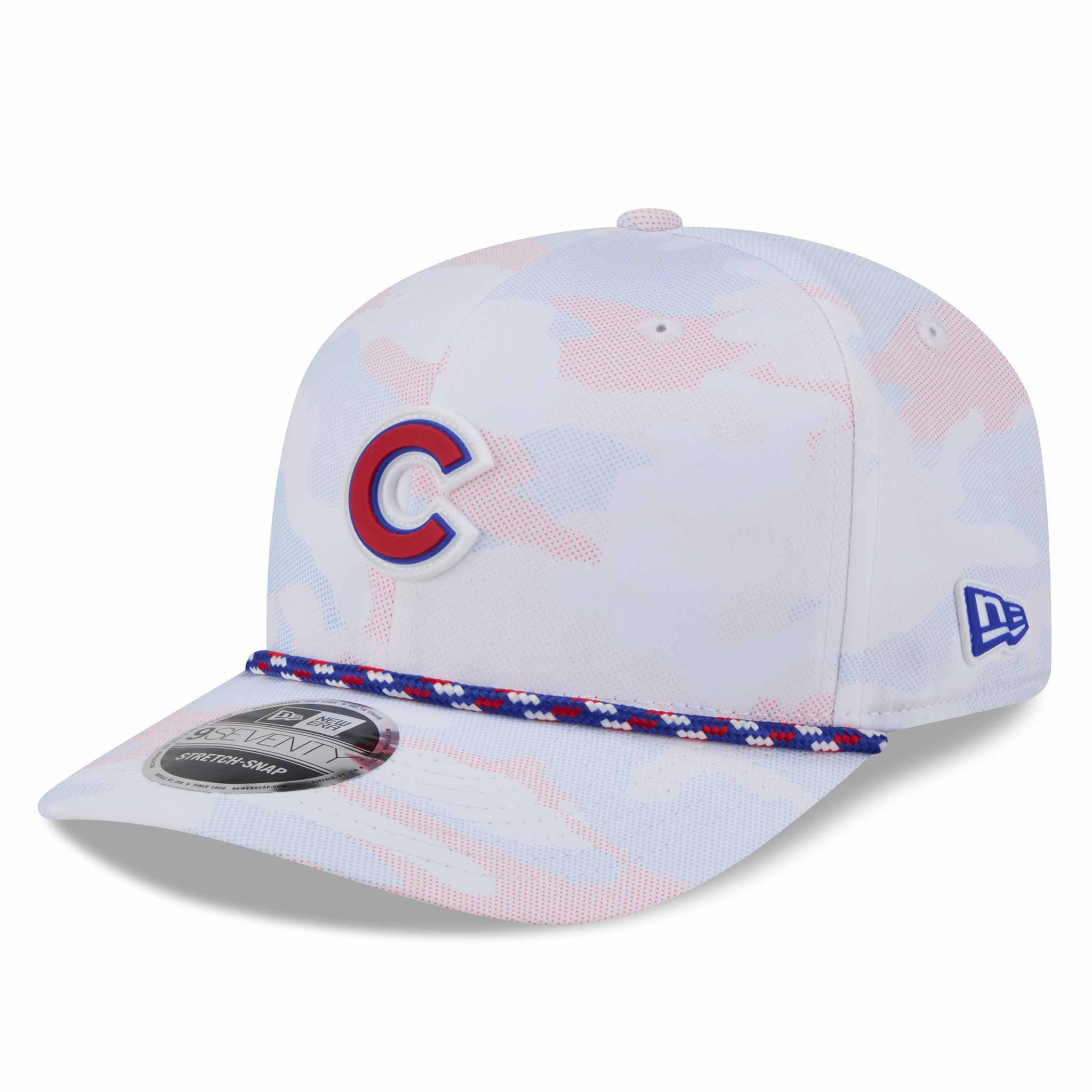 Chicago Cubs New Era White Camo 9SEVENTY Stretch Snap Adjustable Cap