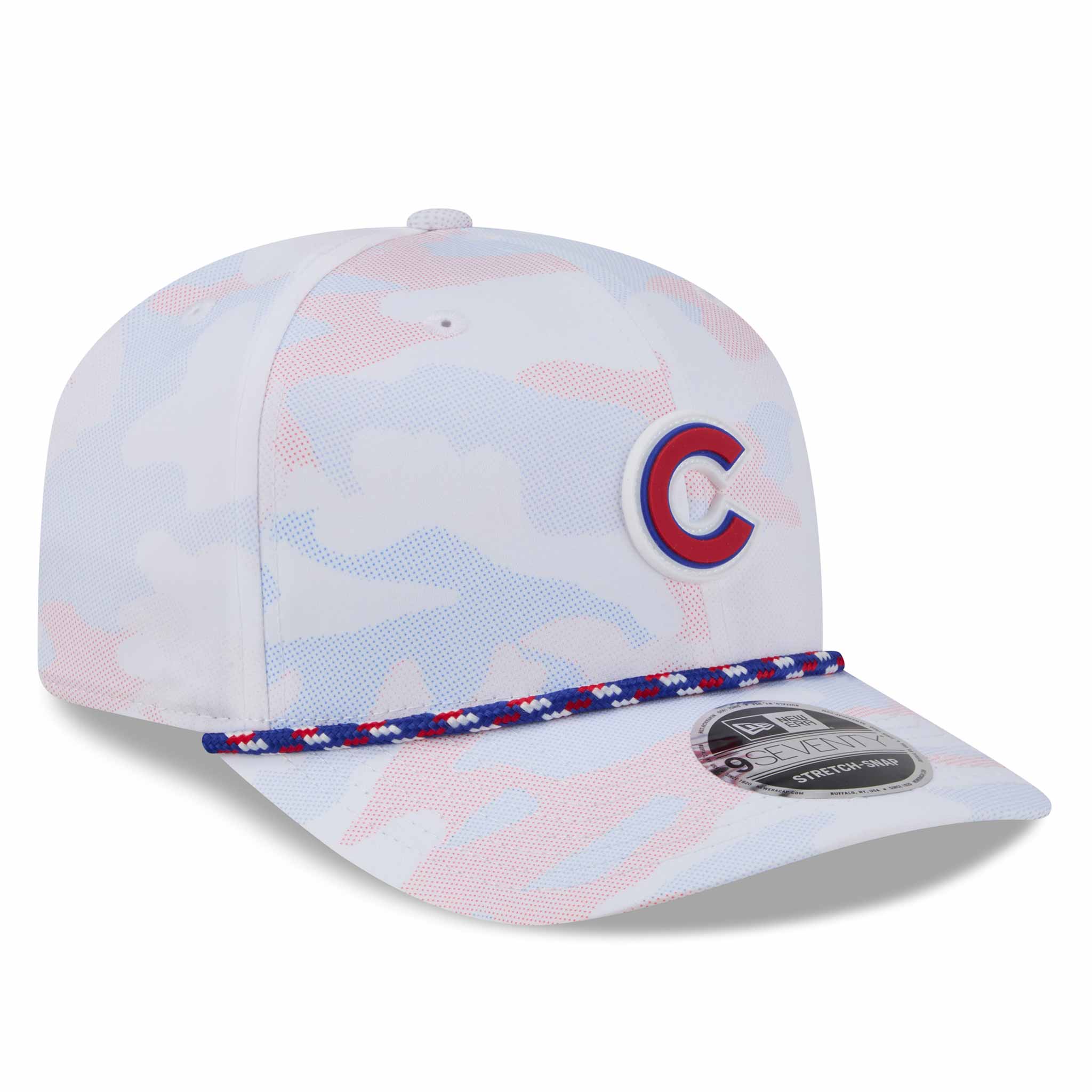 Chicago Cubs New Era White Camo 9SEVENTY Stretch Snap Adjustable Cap - Image 5