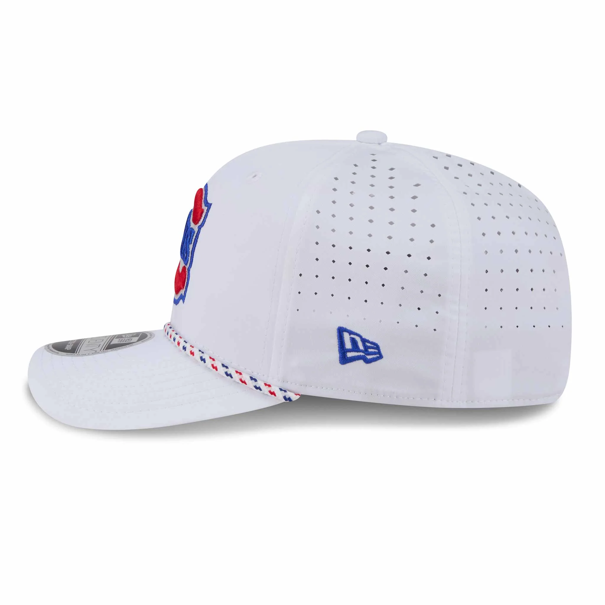Chicago Cubs New Era White Rope 9SEVENTY Sport Stretch Snap Adjustable Cap - Image 3