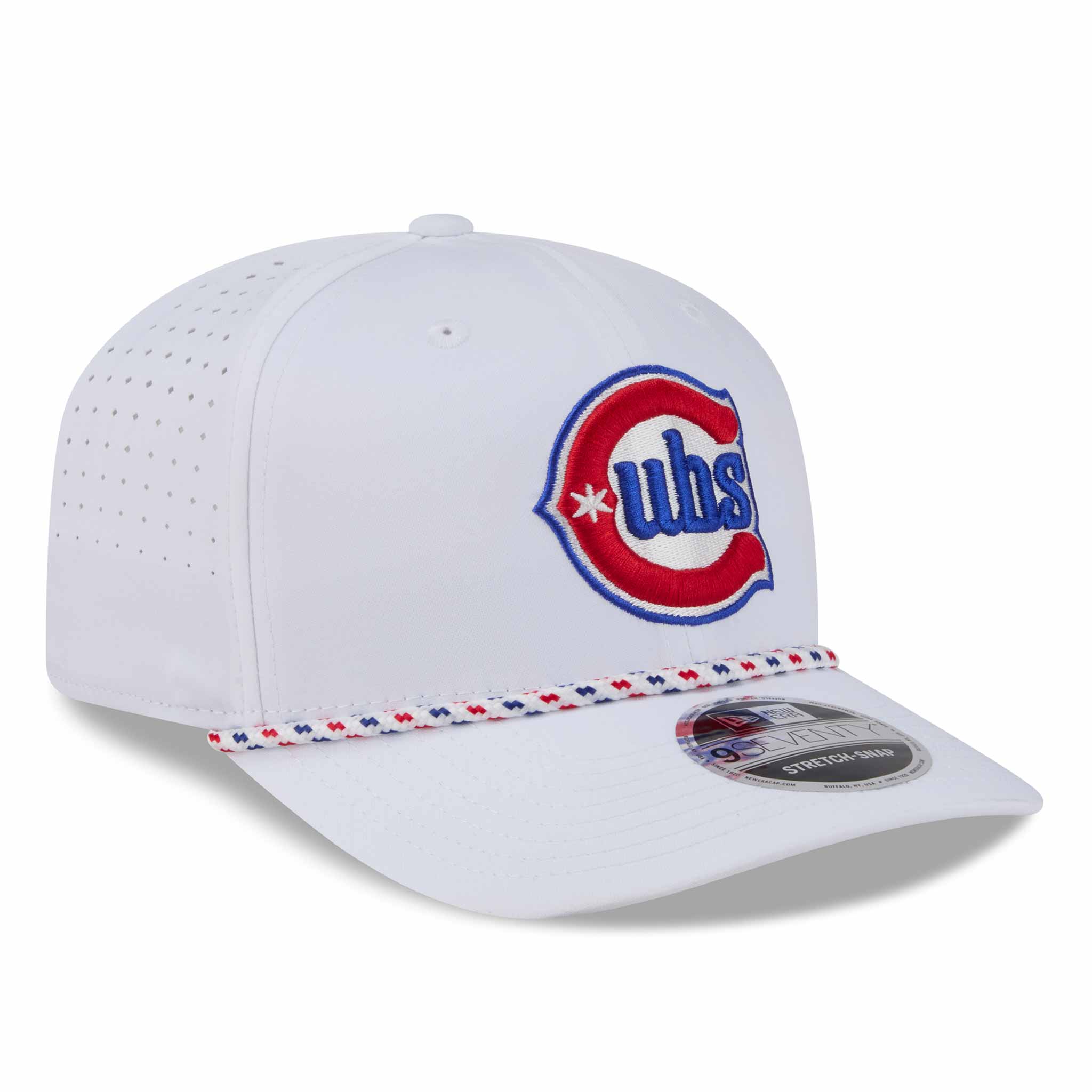 Chicago Cubs New Era White Rope 9SEVENTY Sport Stretch Snap Adjustable Cap - Image 5