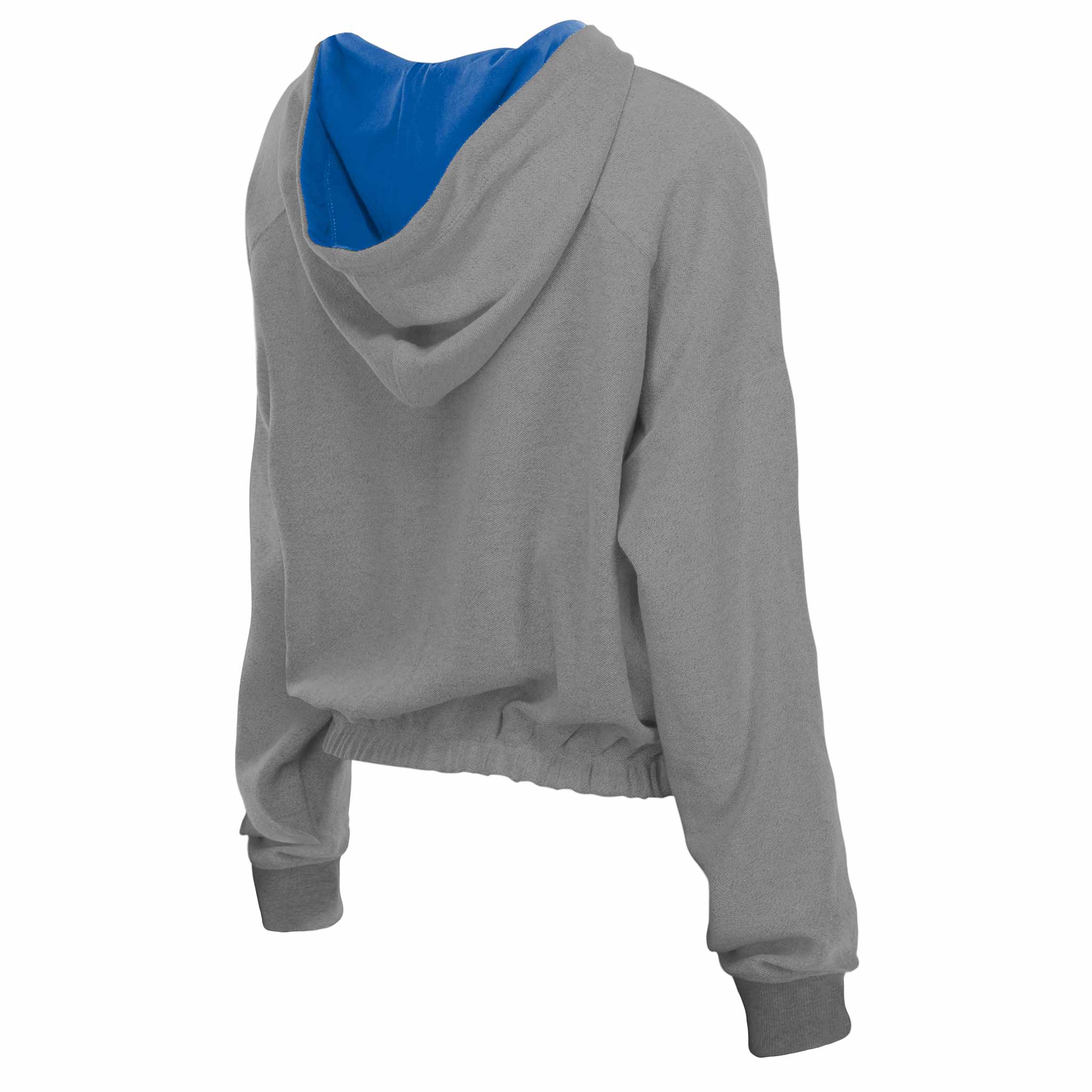 Chicago Cubs New Era Women's Grey Bubble Bullseye Hooded Sweatshirt - Image 2