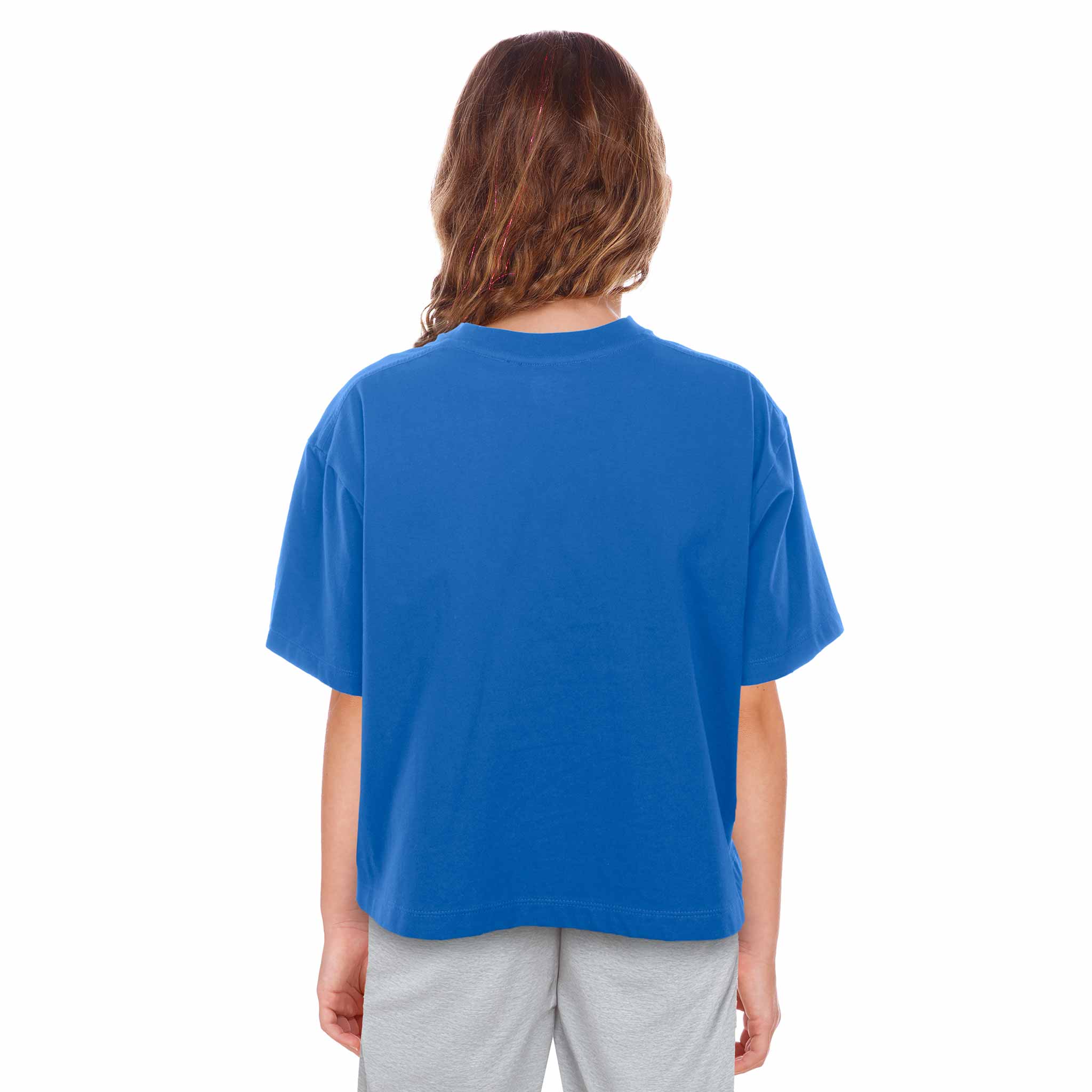 Chicago Cubs New Era Youth Girls Sequin Royal Heart T Shirt - Image 6