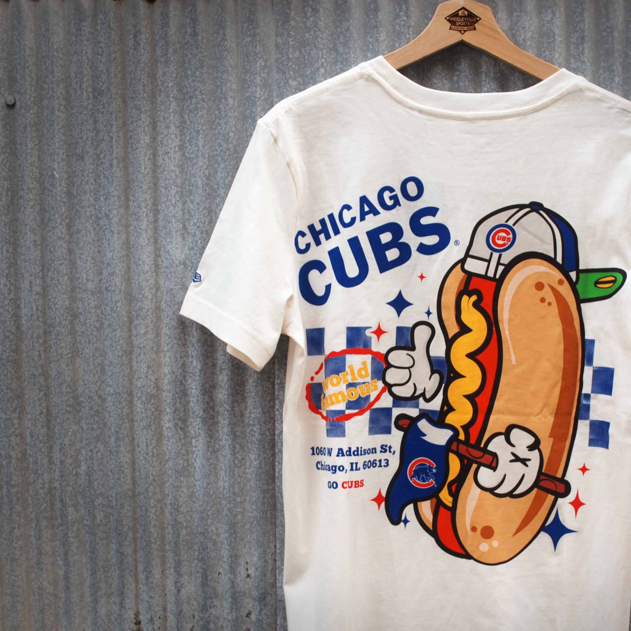 Chicago Cubs New Era Youth World Famous Two Sided Hot Dog T Shirt - Image 5