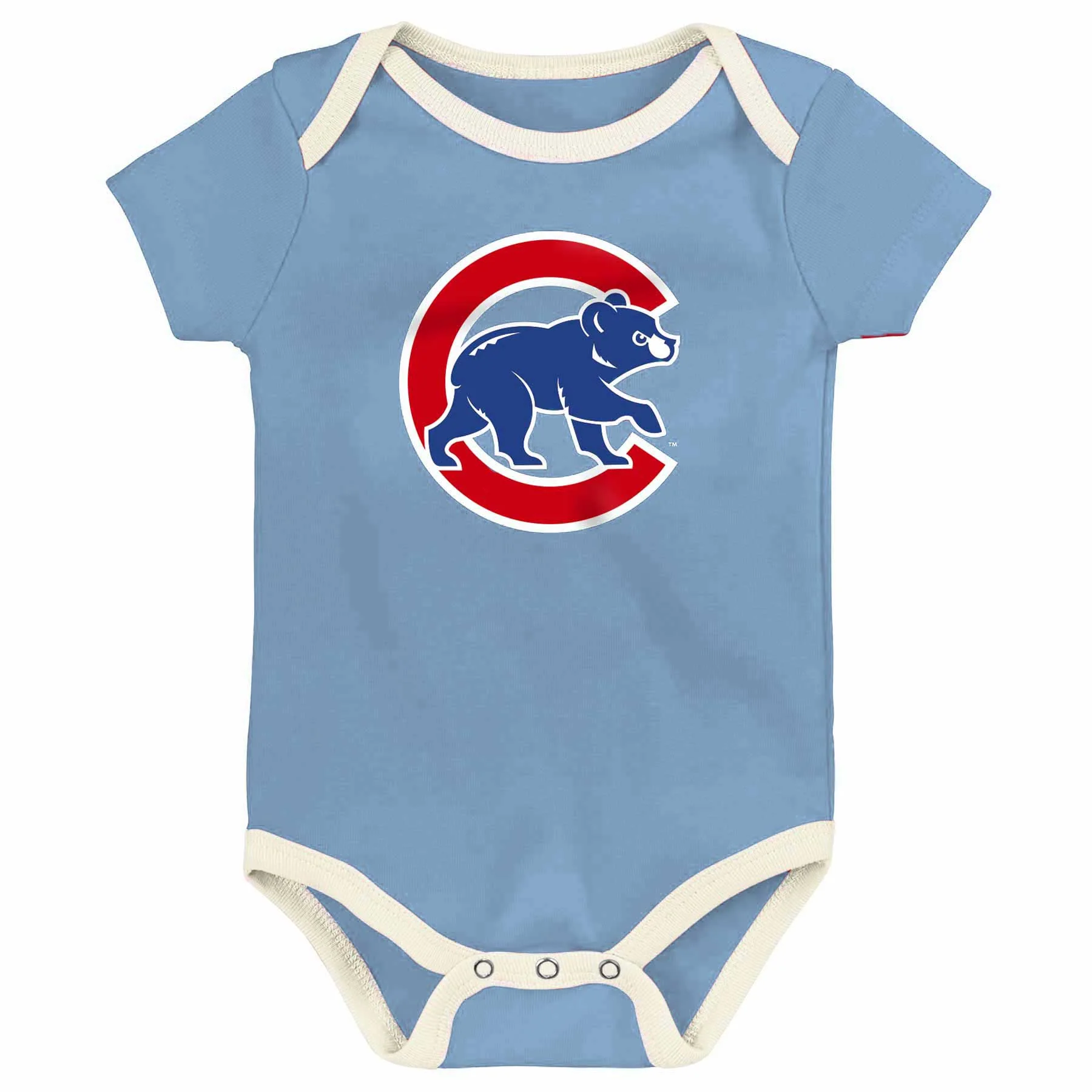 Chicago Cubs Newborn Girls 3 Pack Creeper Set - Image 4