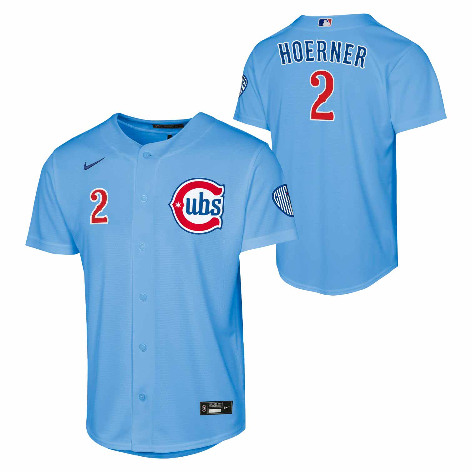 Chicago Cubs Nico Hoerner Nike Youth Blues Alternate 2 Homerun Jersey