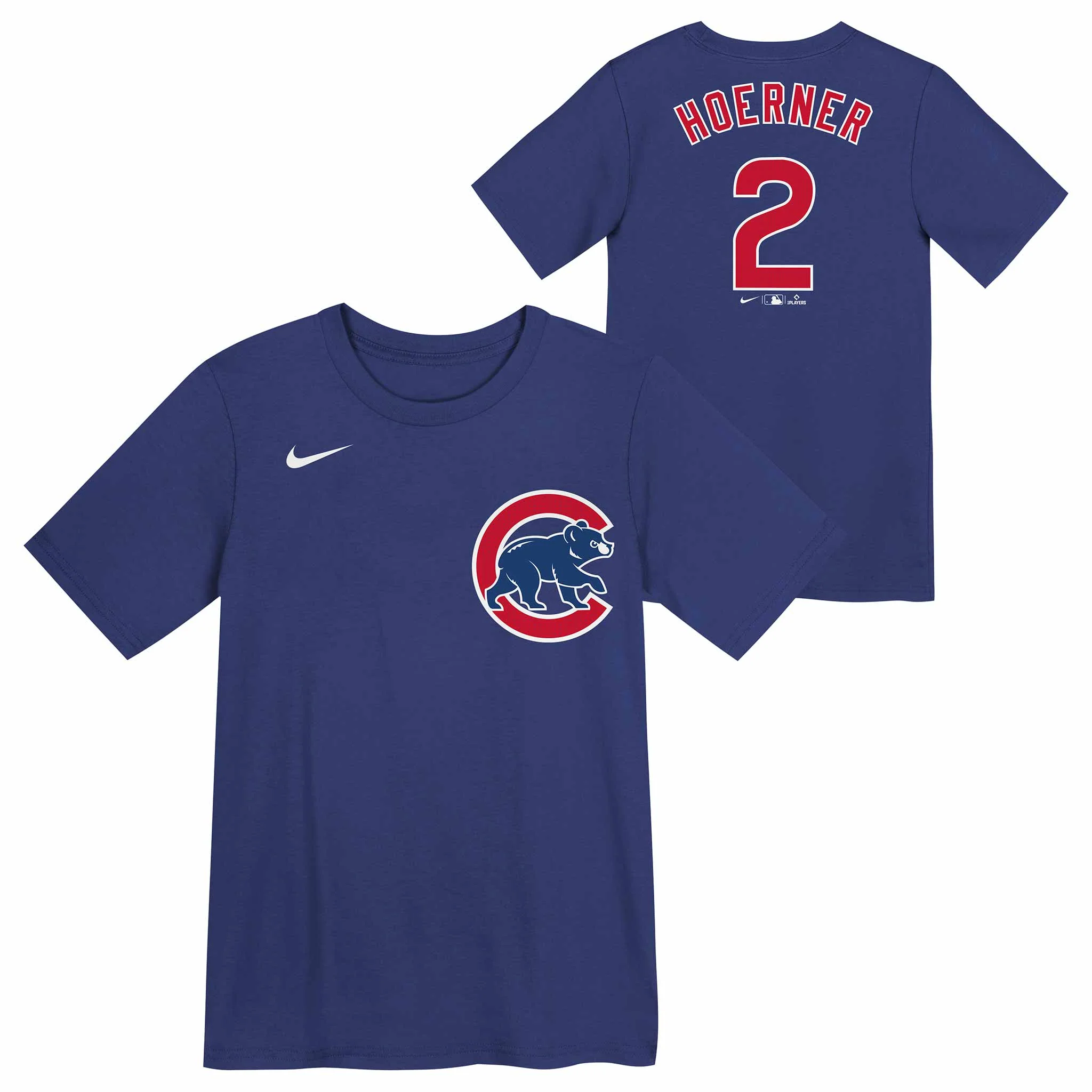 Chicago Cubs Nico Hoerner Nike Youth Home Name & Number T-shirt