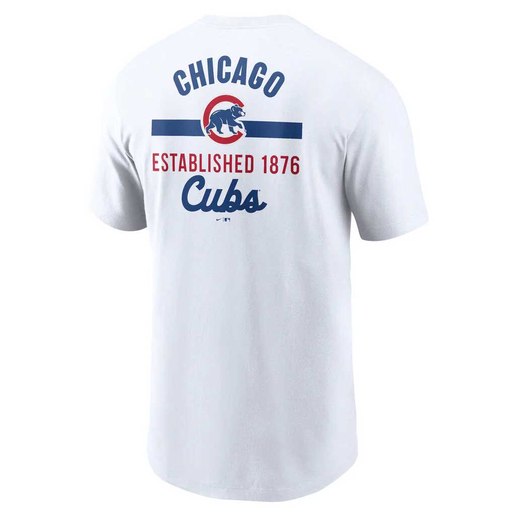 Chicago Cubs Nike 2 Hit Cotton T-Shirt - Image 3