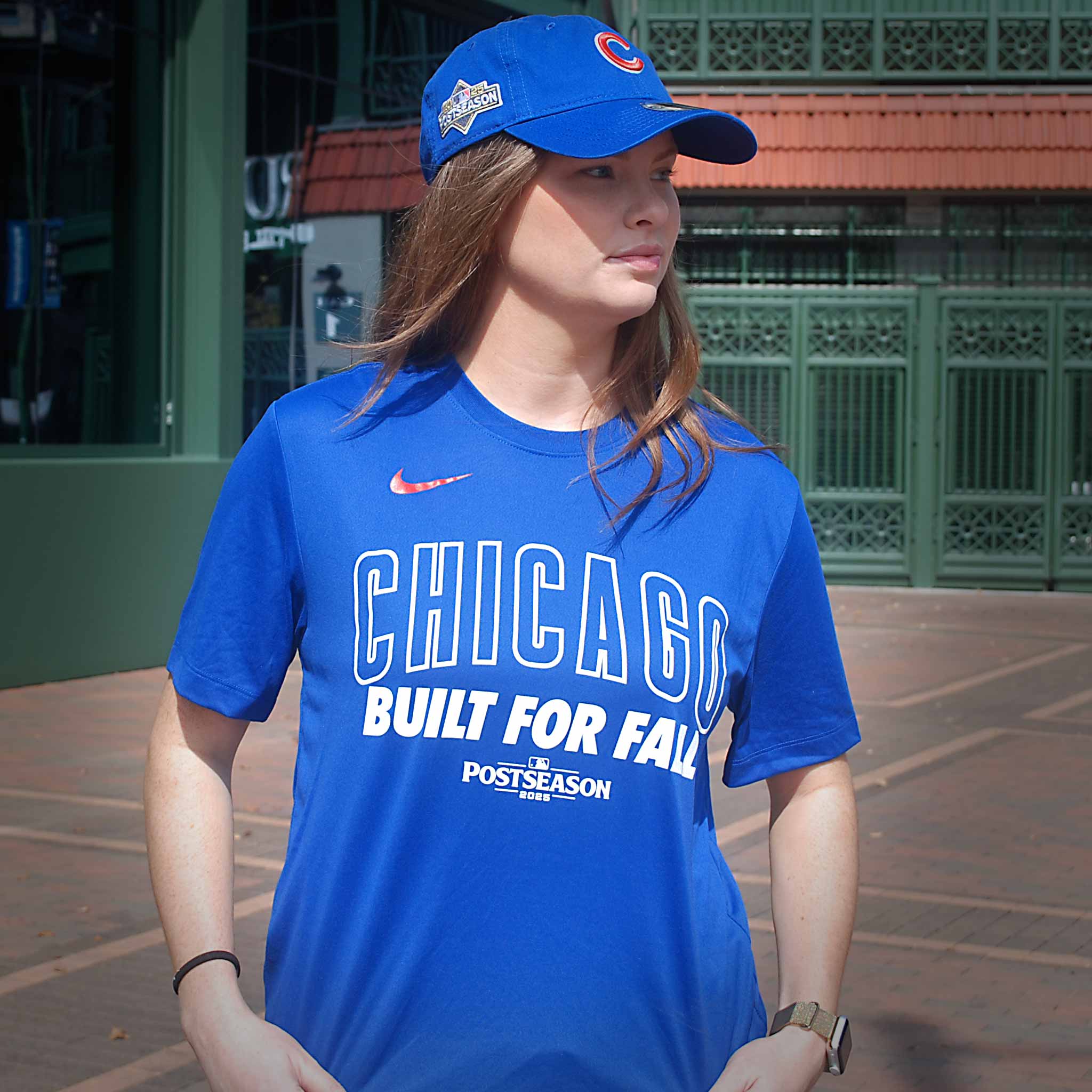 Chicago Cubs Nike 2025 Post Season Participants Built For Fall Royal Blue Short Sleeve T-Shirt - Image 4