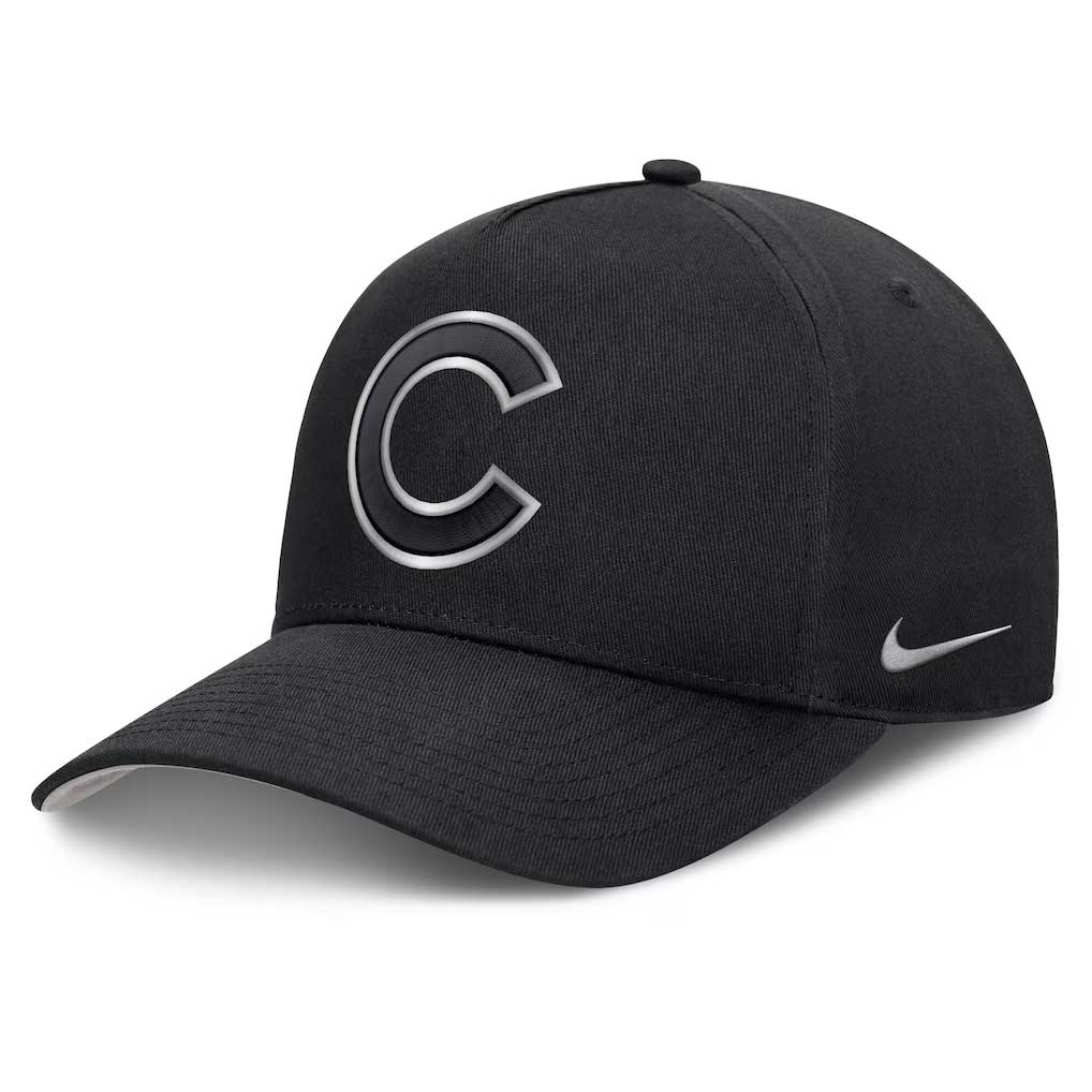 Chicago Cubs Nike A-Frame Black Chrome Adjustable Cap