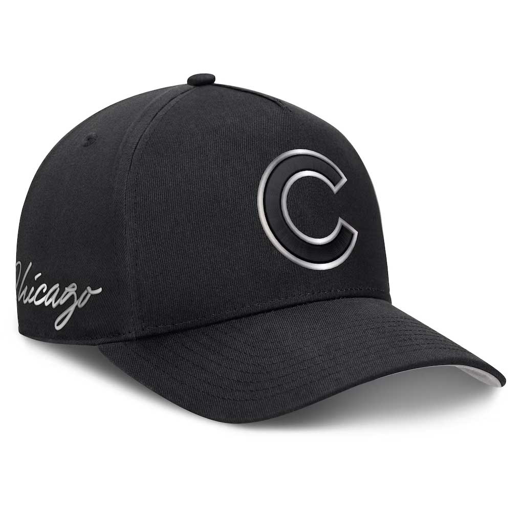 Chicago Cubs Nike A-Frame Black Chrome Adjustable Cap - Image 3